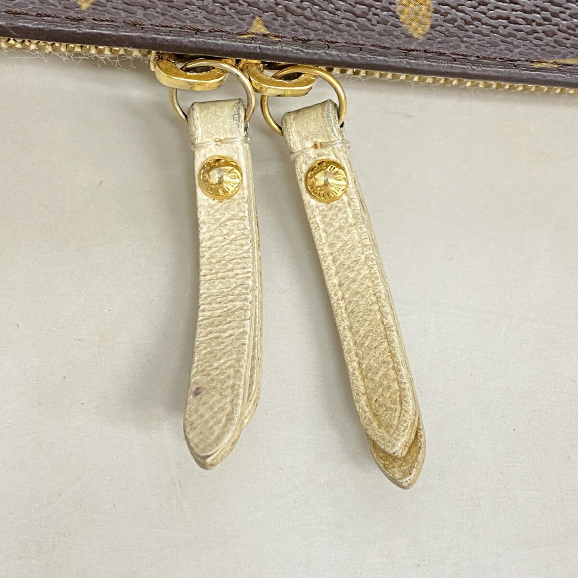 Louis Vuitton Brown Lv Off White Long Wallet (Bi-Fold) (Pre-Owned)