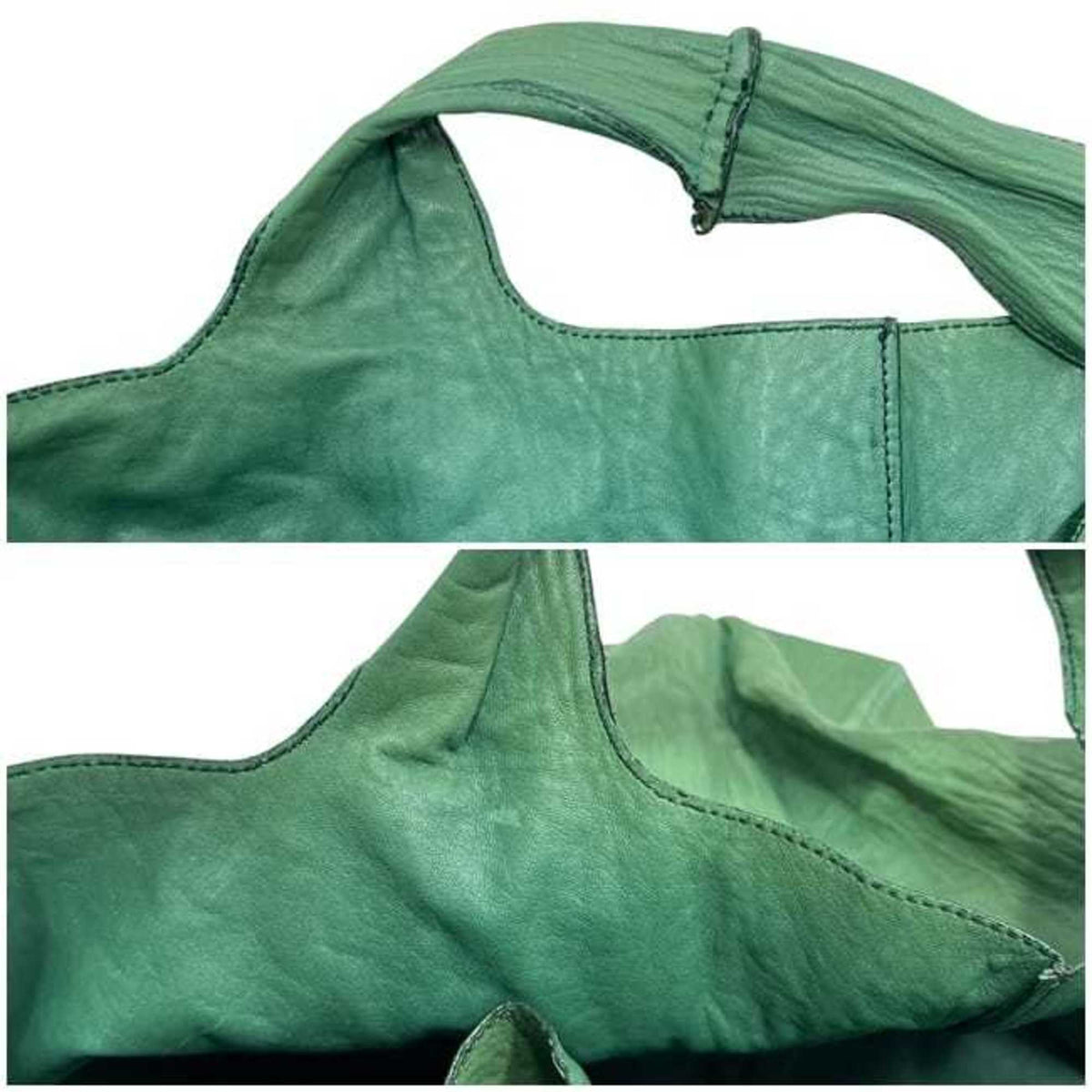 Prada Green Leather Eco-Bag Tote Bag (Pre-Owned)