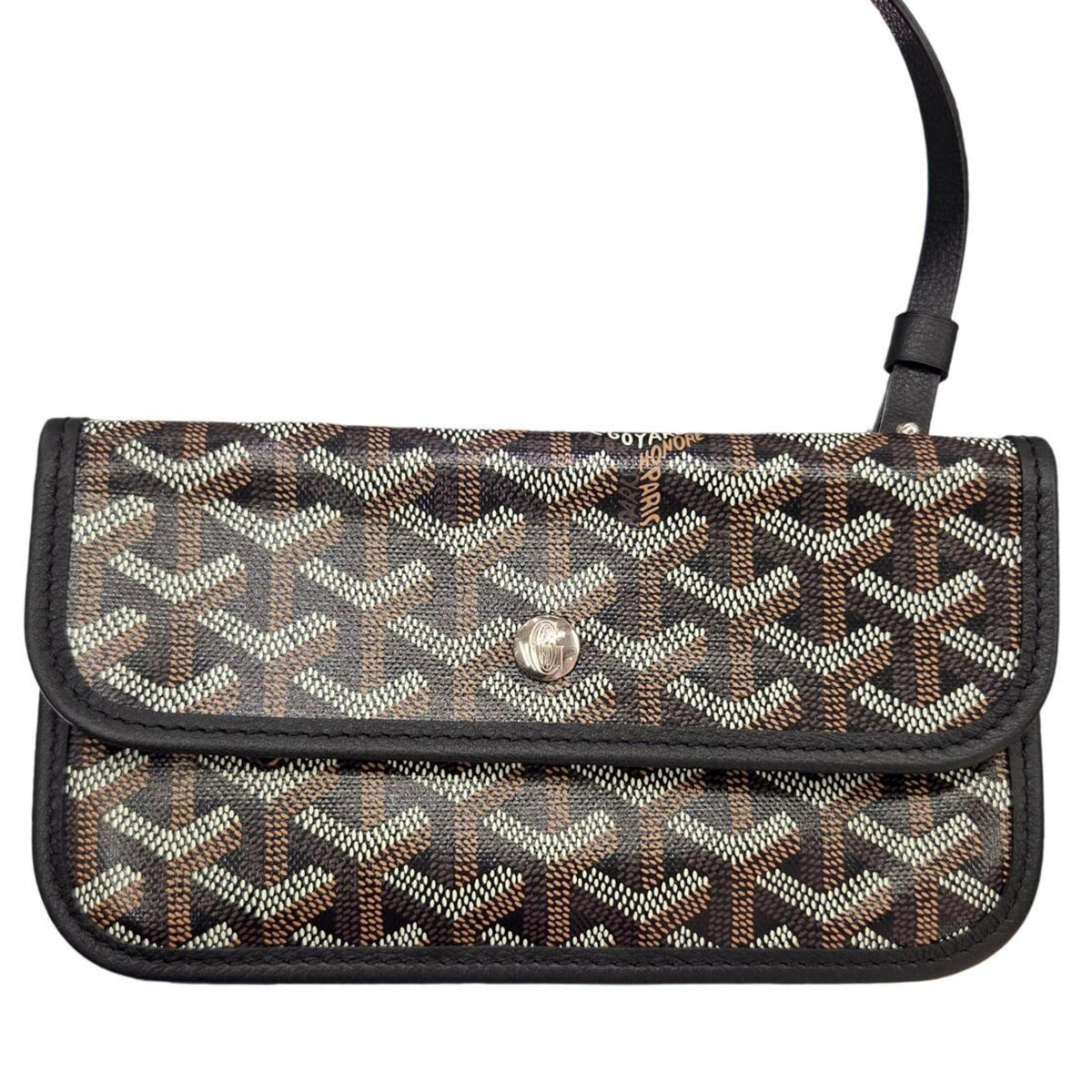 Goyard Saint Louis Black Brown Coated Canvas Shoulder Bag Tote Bag (Pre-Owned)