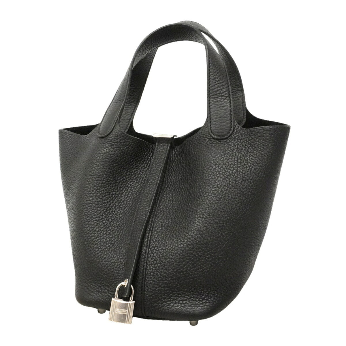 Hermes Black Taurillon Clemence Leather Handbag (Pre-Owned)