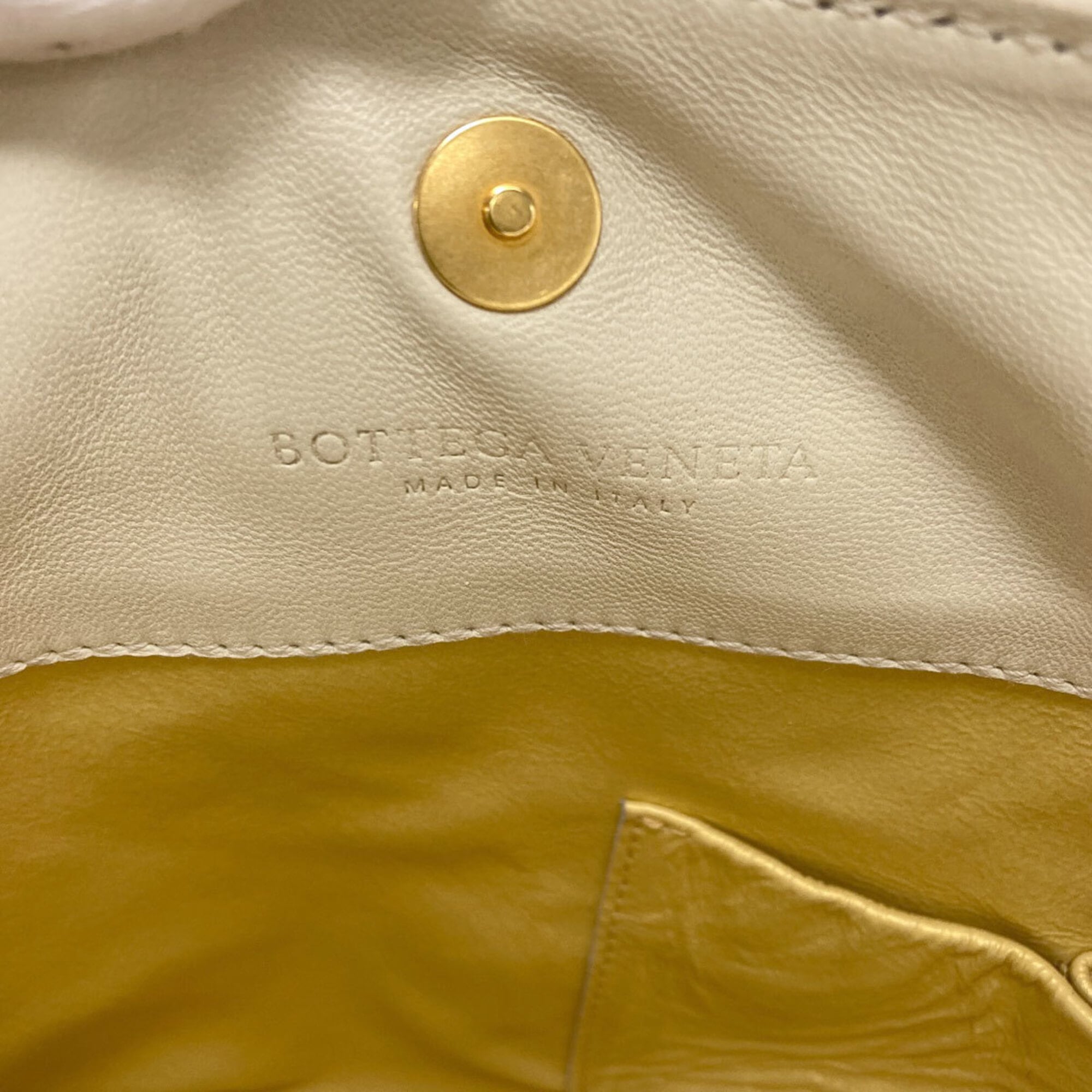 Bottega Veneta Intrecciato Blue Red Color White Leather Tote Bag (Pre-Owned)