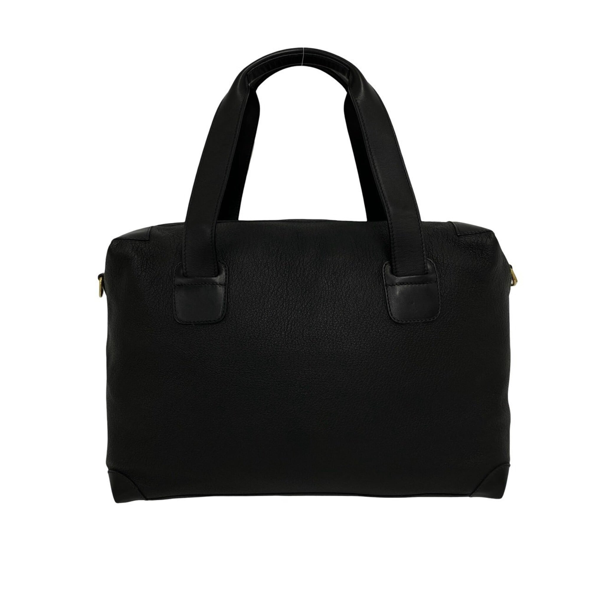 Gucci Black Leather Boston Bag Handbag Shoulder Bag (Pre-Owned)