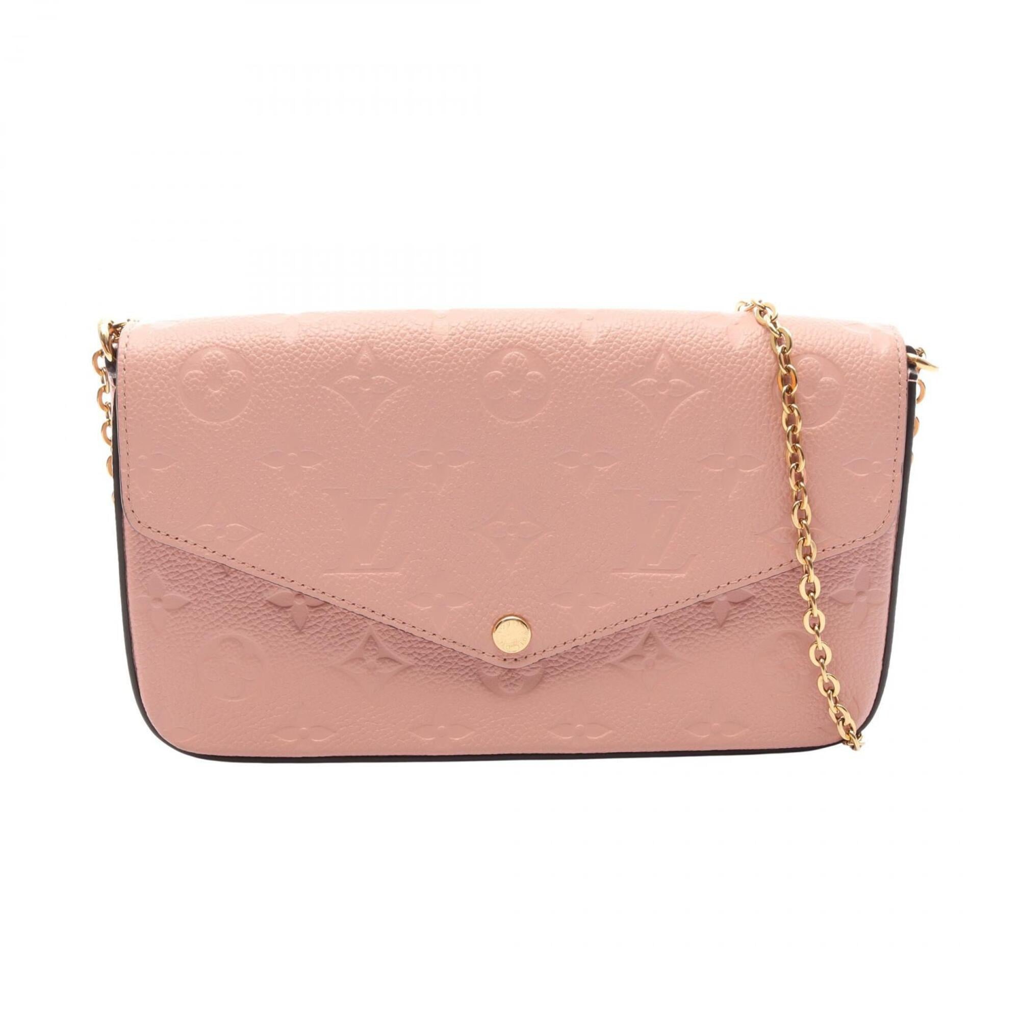 Louis Vuitton Pink Rose Poudre Monogram Empreinte Handbag Pochette Pouch Shoulder Bag (Pre-Owned)