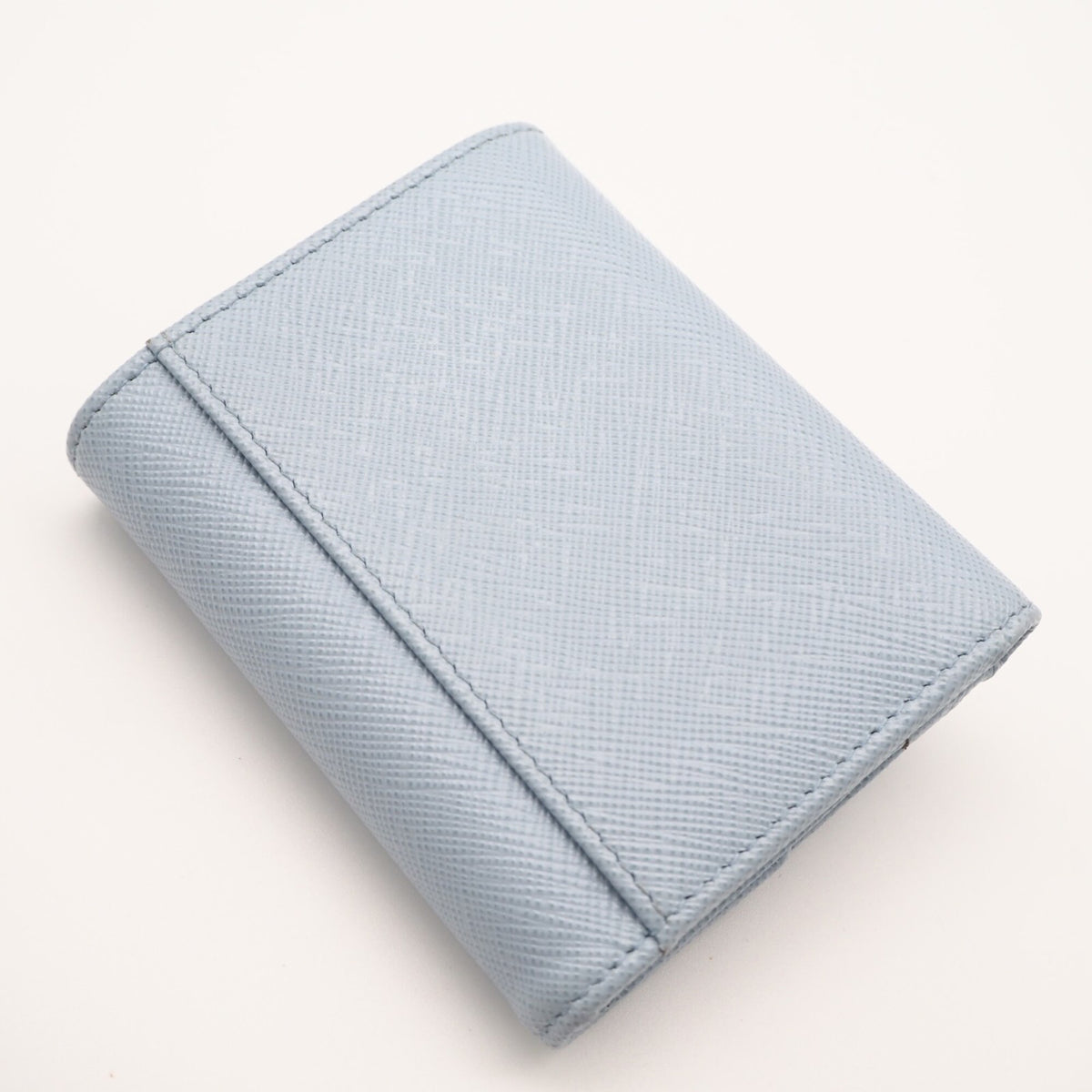 Prada Saffiano Blue Saffiano Wallet (Tri-Fold) (Pre-Owned)