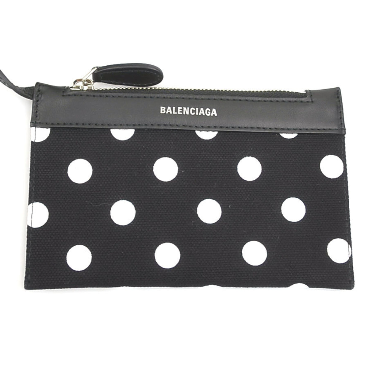 Balenciaga Black White Canvas Leather Handbag Shoulder Bag (Pre-Owned)