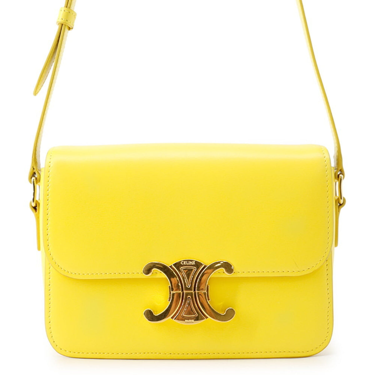 Celine Yellow Leather Shoulder Bag (Pre-Owned)