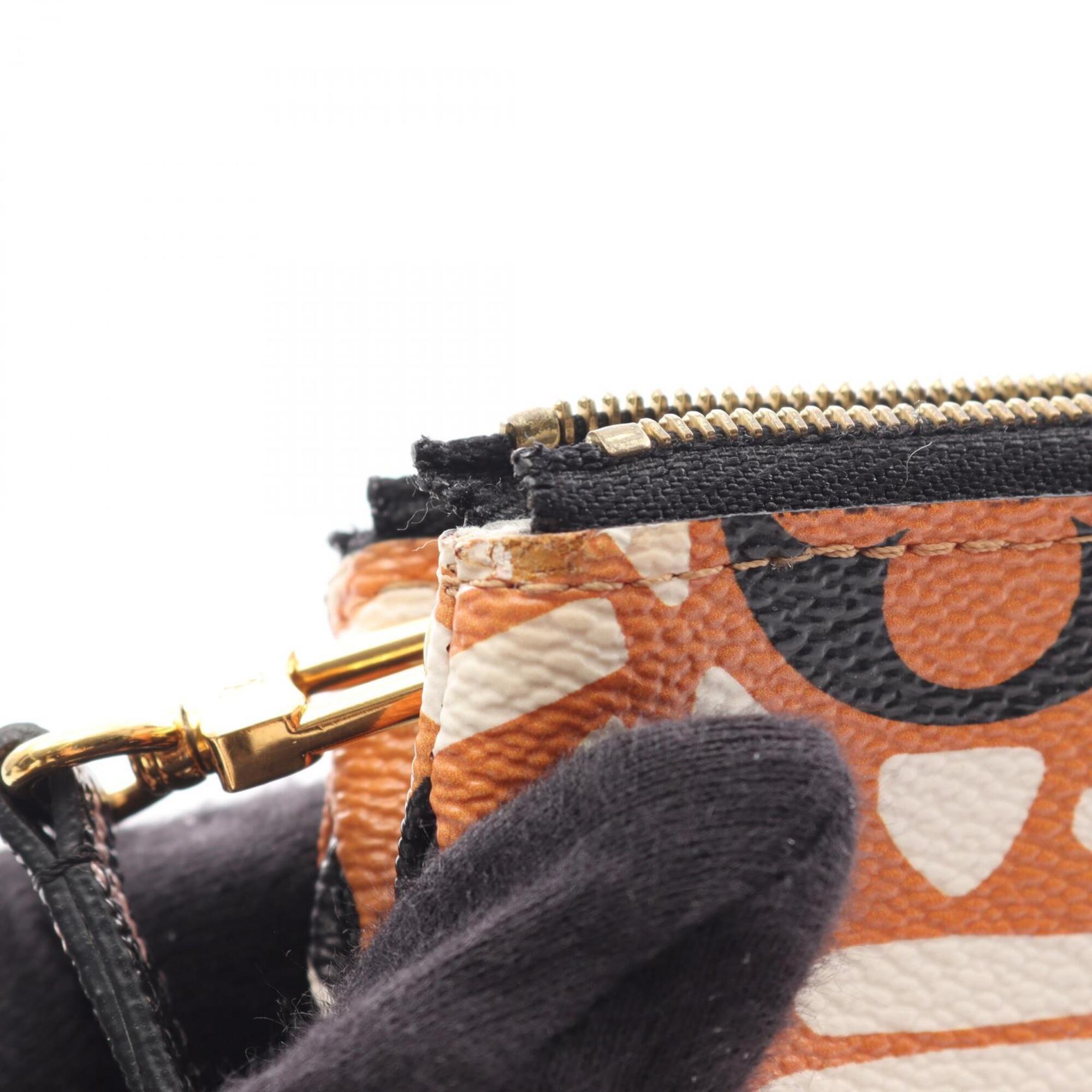Louis Vuitton Multi-Color Orange Coated Canvas Handbag Pochette Shoulder Bag (Pre-Owned)