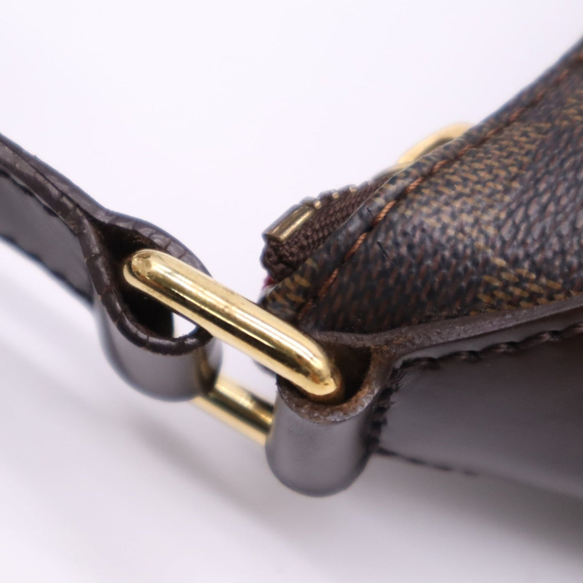 Louis Vuitton Damier Beige Brown Coated Canvas Leather Handbag (Pre-Owned)