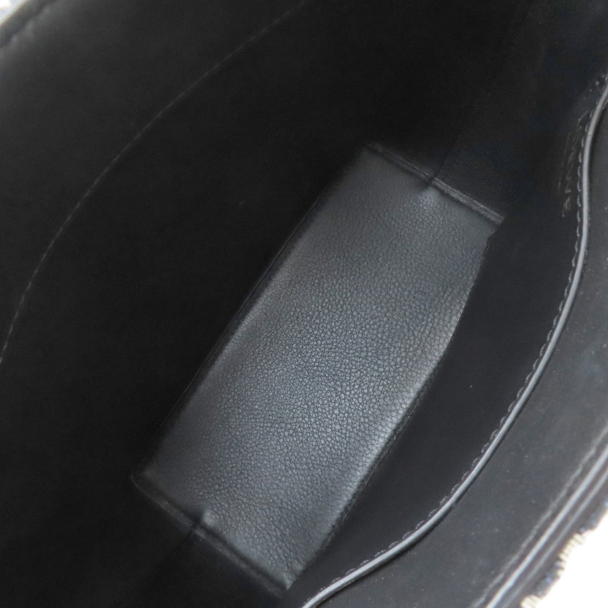 Loewe Beige Black Navy Canvas Leather Tote Bag (Pre-Owned)