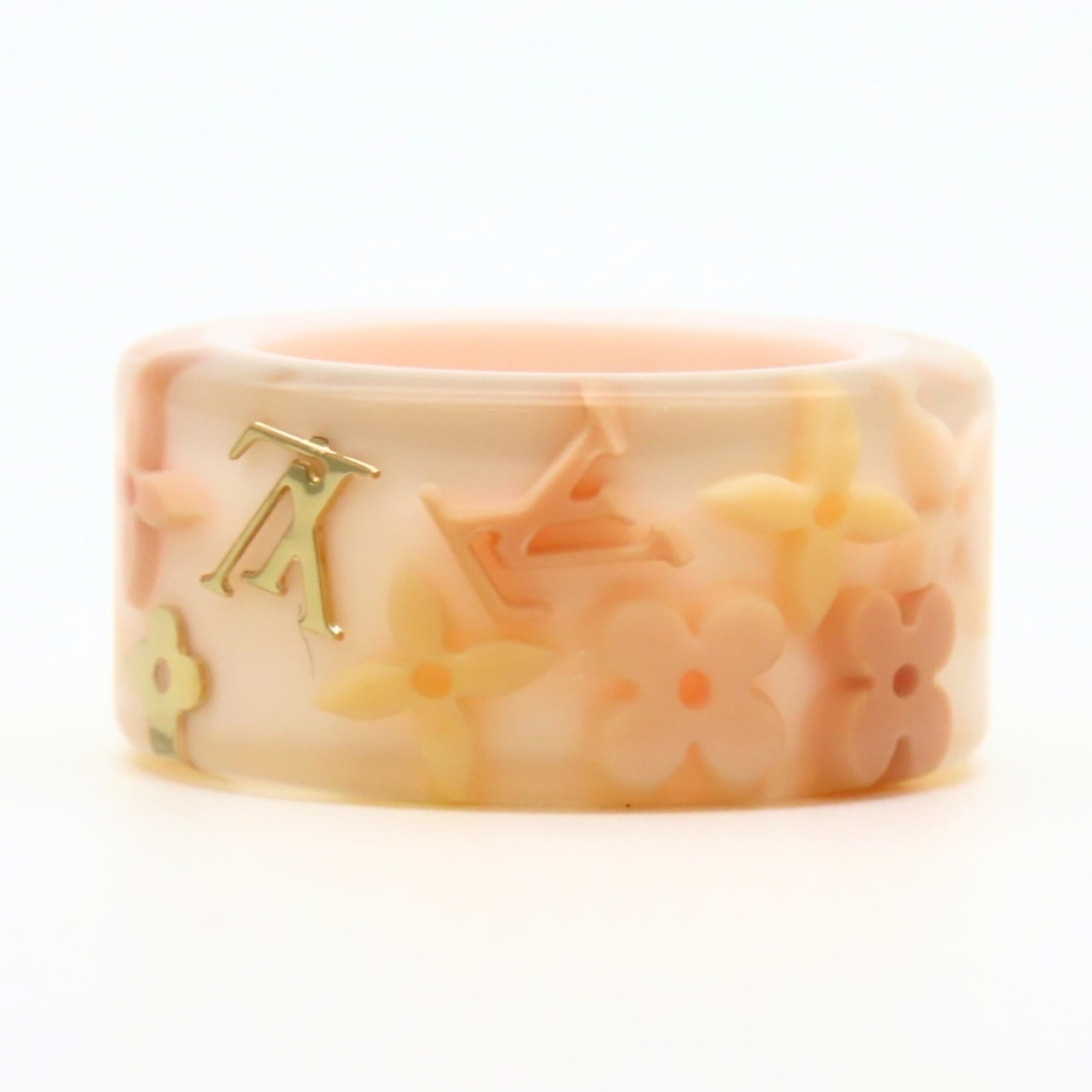 Louis Vuitton Monogram Pink Rose Monogram Resin Band Ring (Pre-Owned)