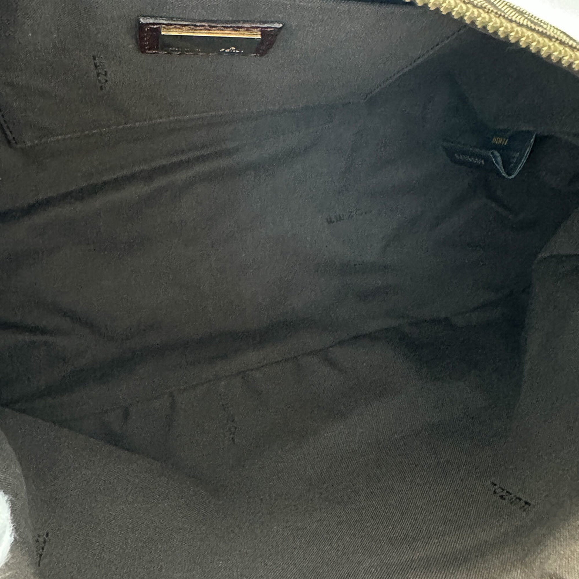Fendi Zucchino Brown Canvas Handbag (Pre-Owned)
