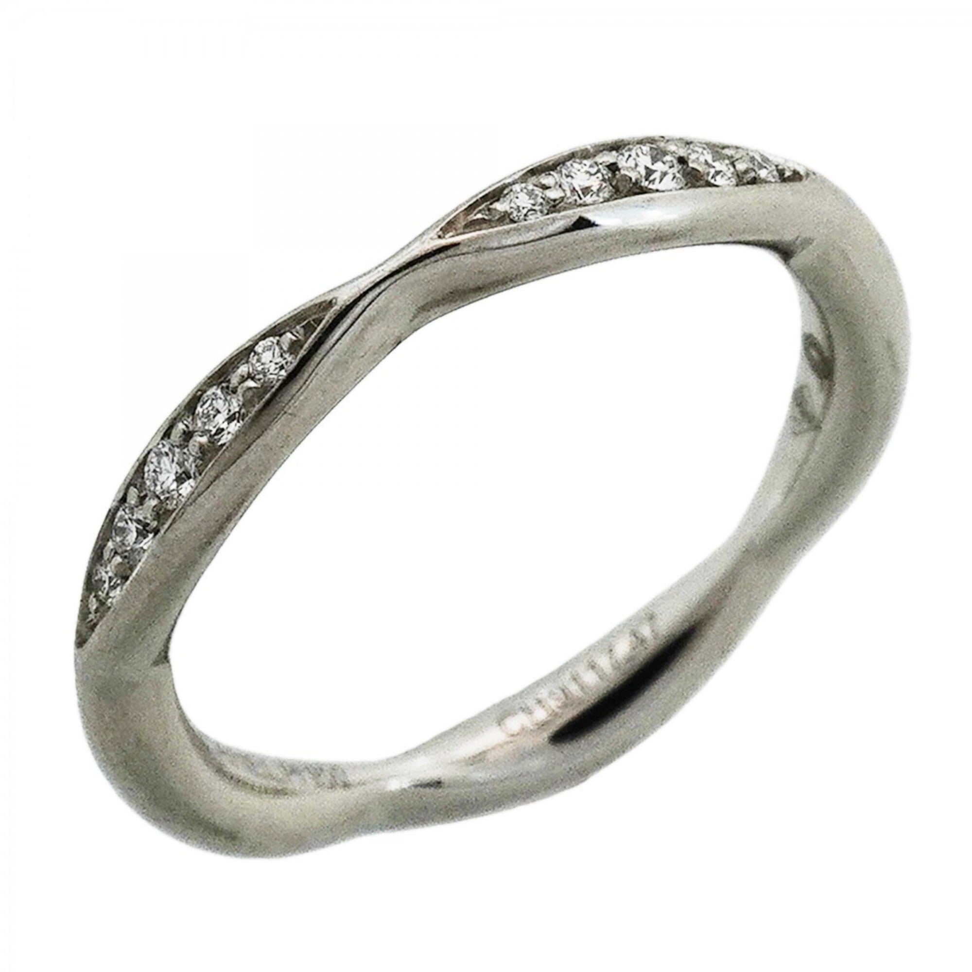 Chanel Platinum 950 Band Ring (Pre-Owned)