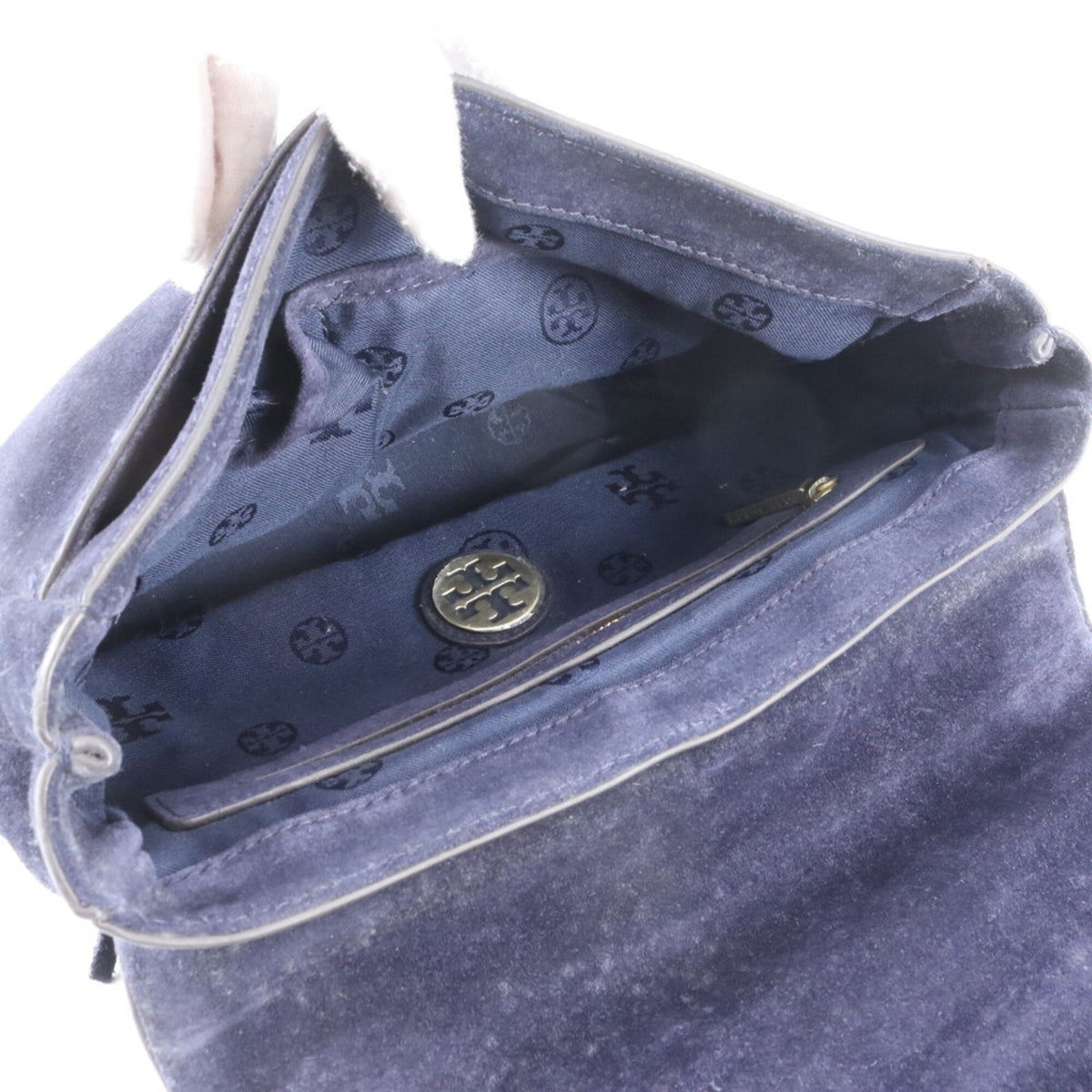 Tory Burch Navy Handbag Shoulder Bag (Pre-Owned)