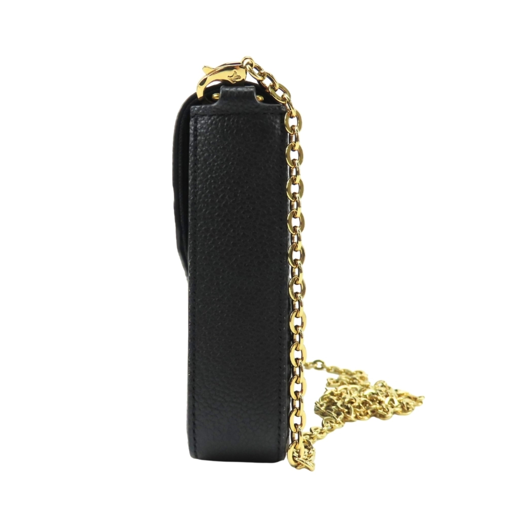 Louis Vuitton Noir Monogram Empreinte Pouch Shoulder Bag (Pre-Owned)
