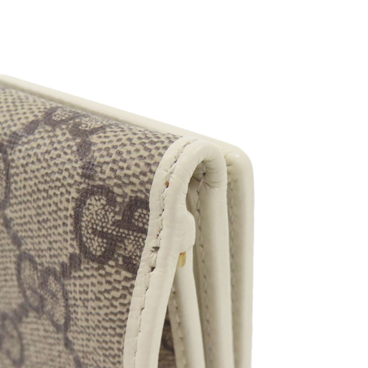 Gucci Brown White Pvc Leather Wallet (Bi-Fold) (Pre-Owned)