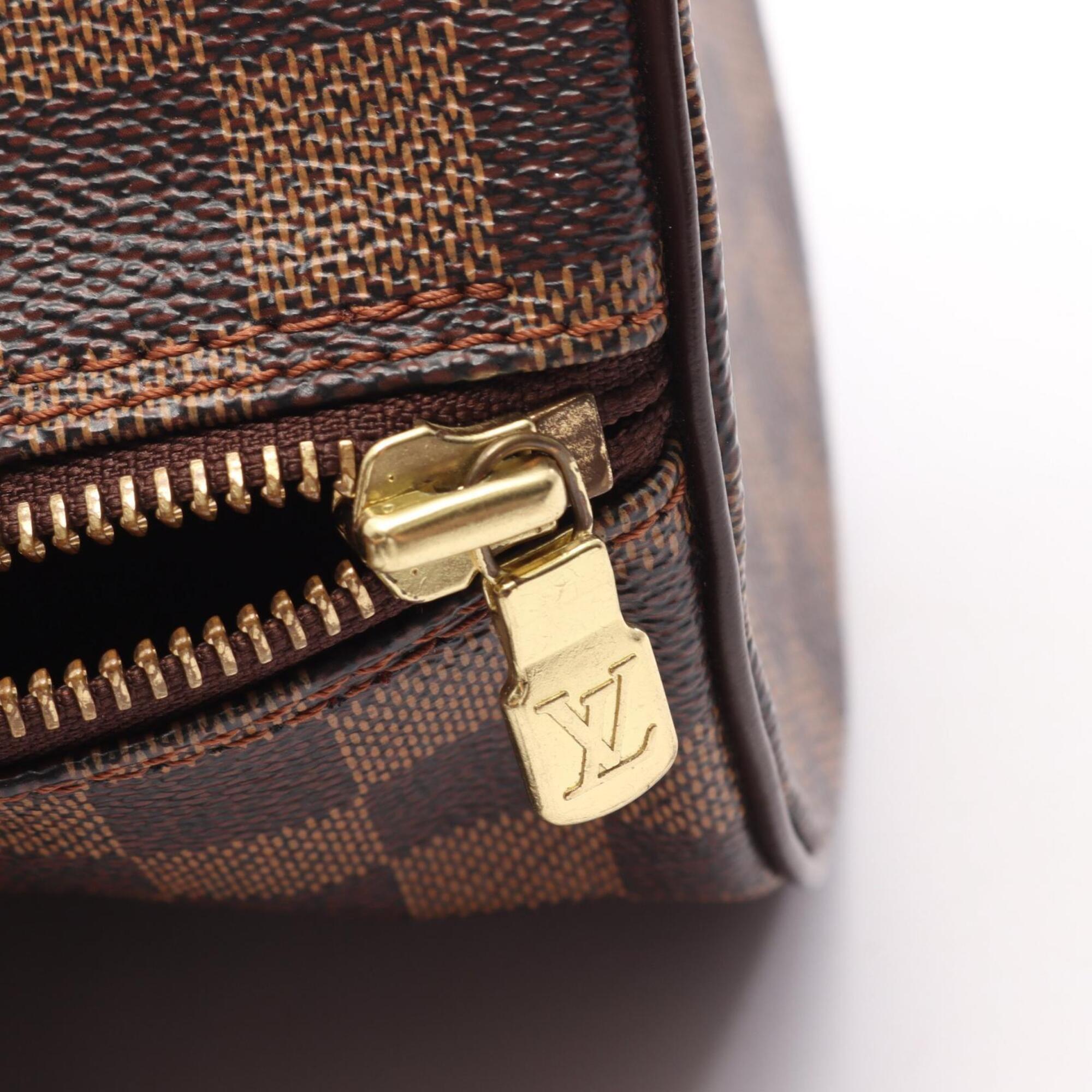 Louis Vuitton Brown Ebene Coated Canvas Damier Canvas Pvc Leather Handbag Pouch (Pre-Owned)