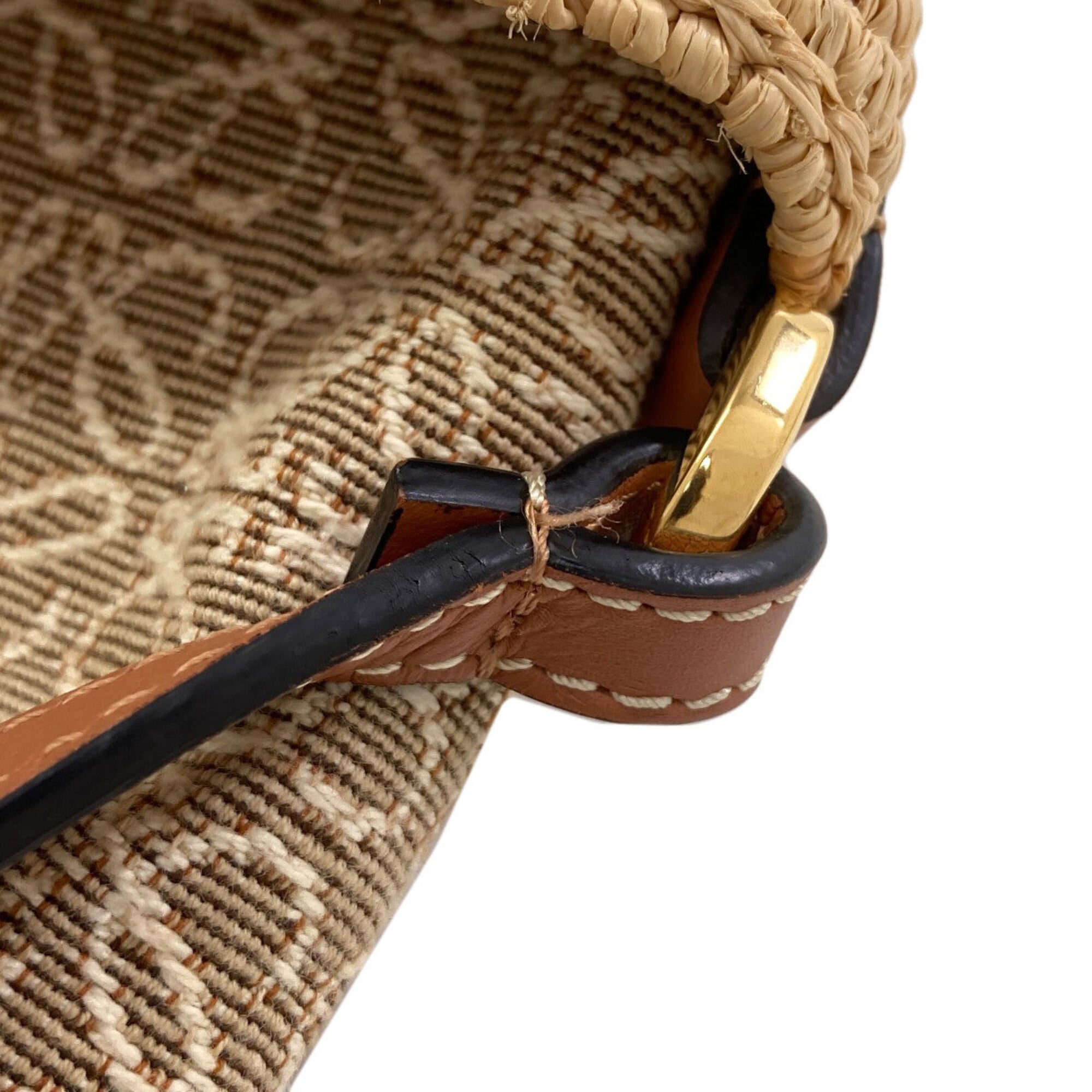 Loewe Brown Raffia Pochette Shoulder Bag (Pre-Owned)
