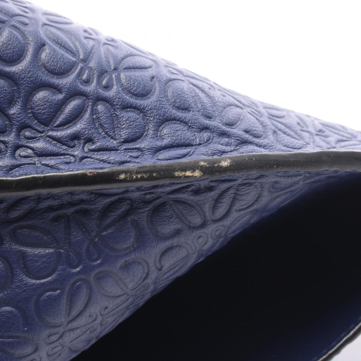 Loewe Navy Leather Handbag Shoulder Bag (Pre-Owned)