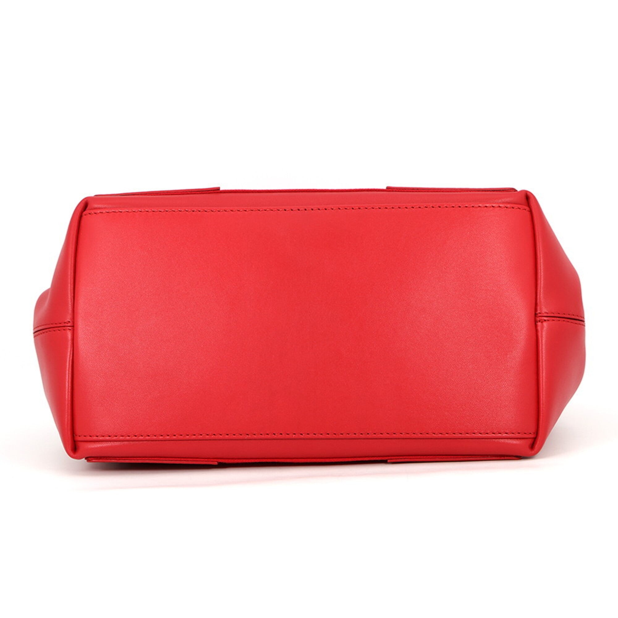 Balenciaga Red Color Leather Handbag Pouch Tote Bag (Pre-Owned)