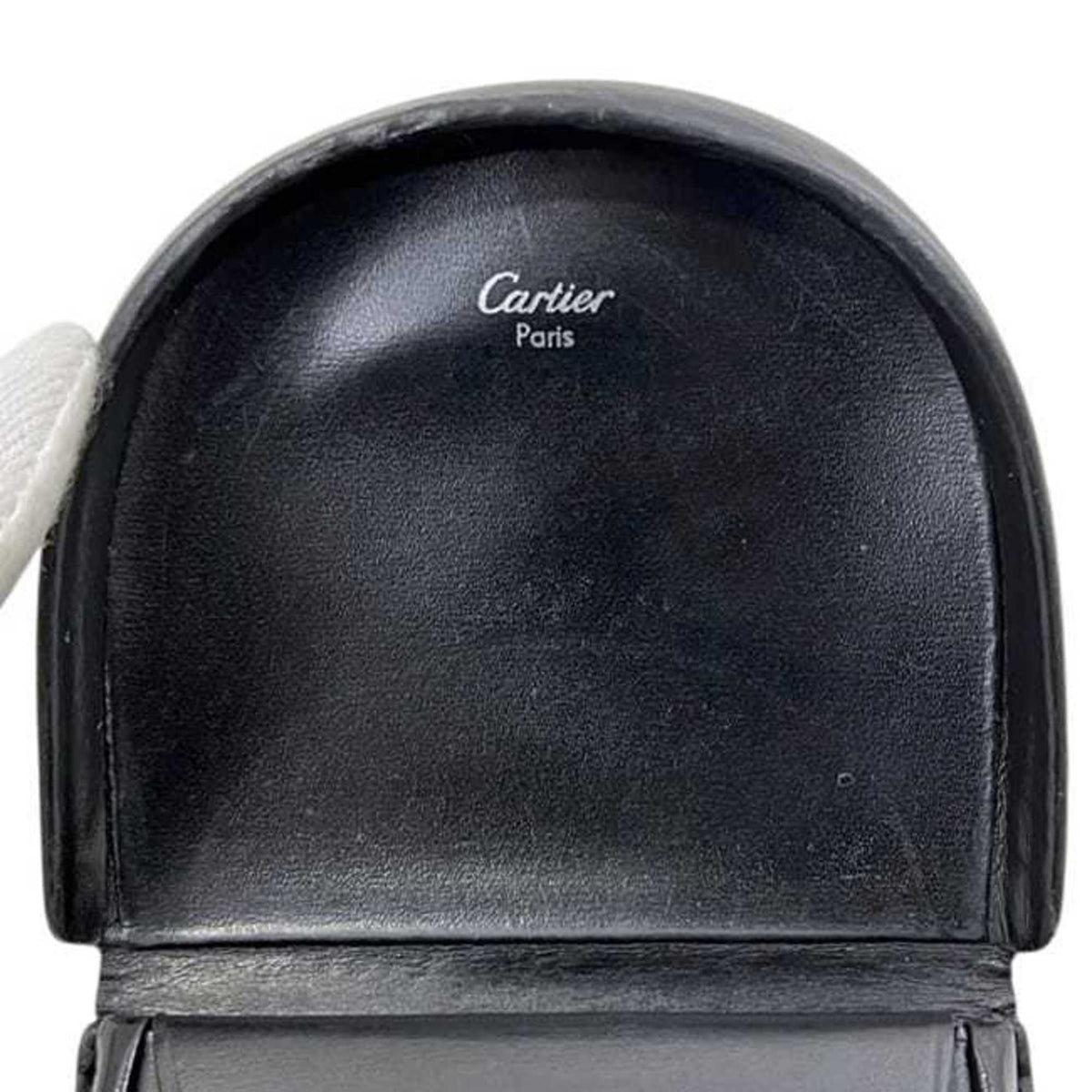 Cartier Black Leather Coin Purse/Coin Case (Pre-Owned)