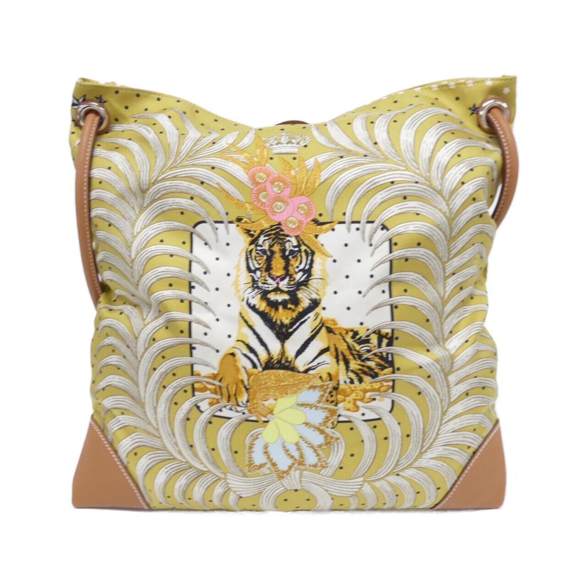 Hermes Beige Silk Swift Leather Shoulder Bag (Pre-Owned)