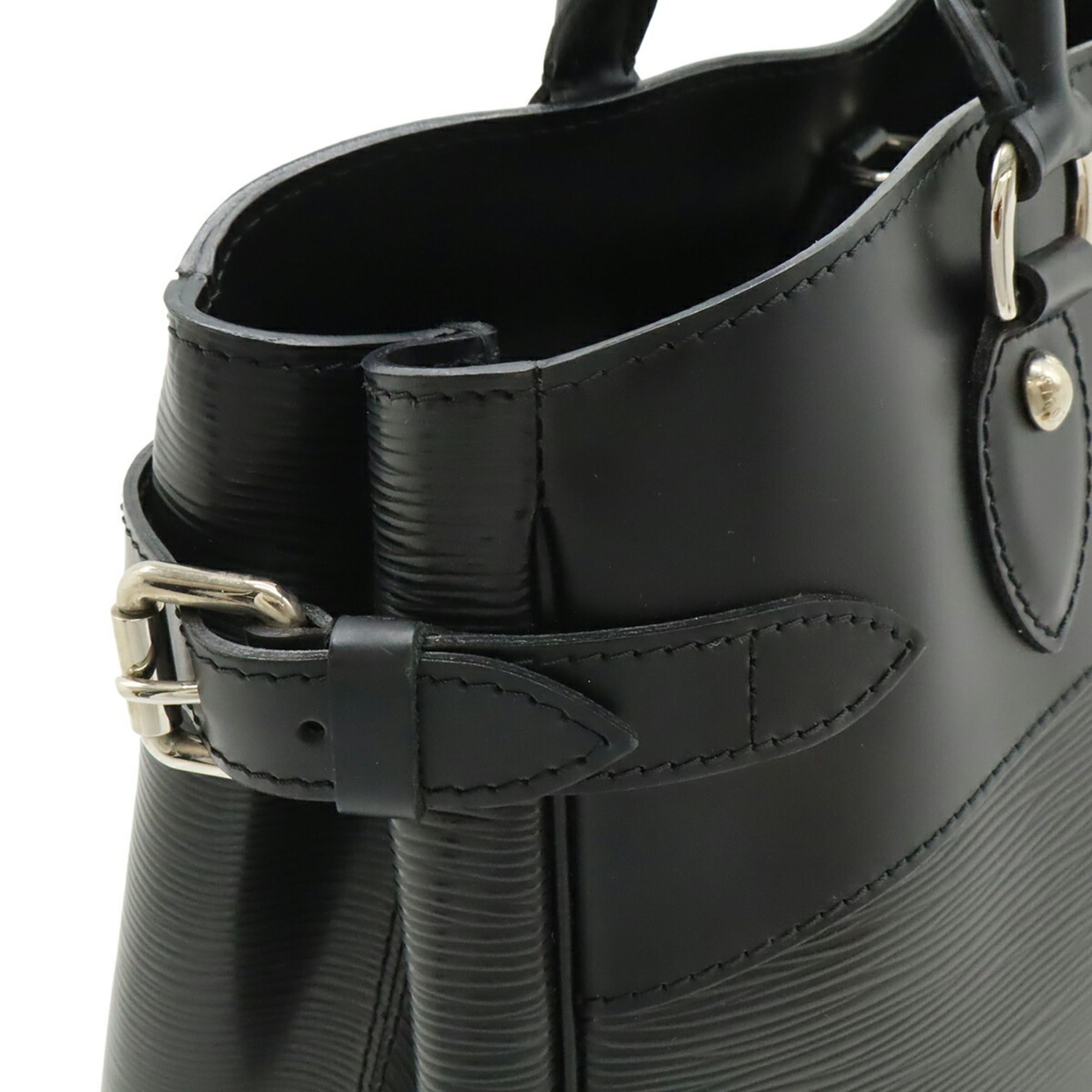 Louis Vuitton Black Noir Epi Leather Handbag Shoulder Bag Tote Bag (Pre-Owned)
