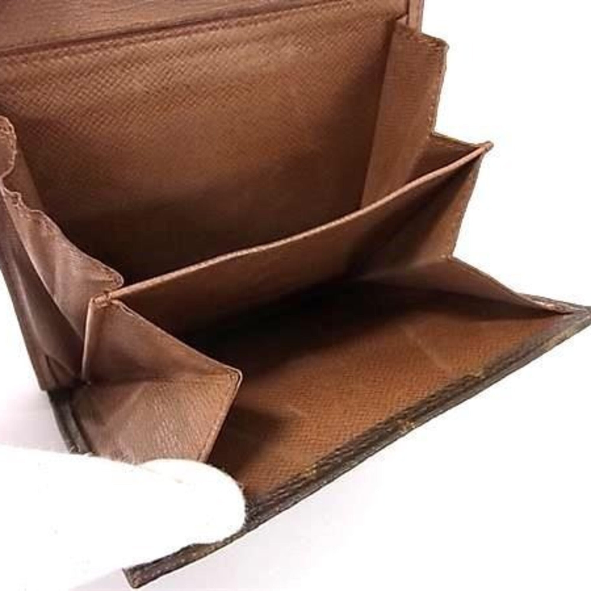 Louis Vuitton Brown Monogram Wallet (Tri-Fold) (Pre-Owned)