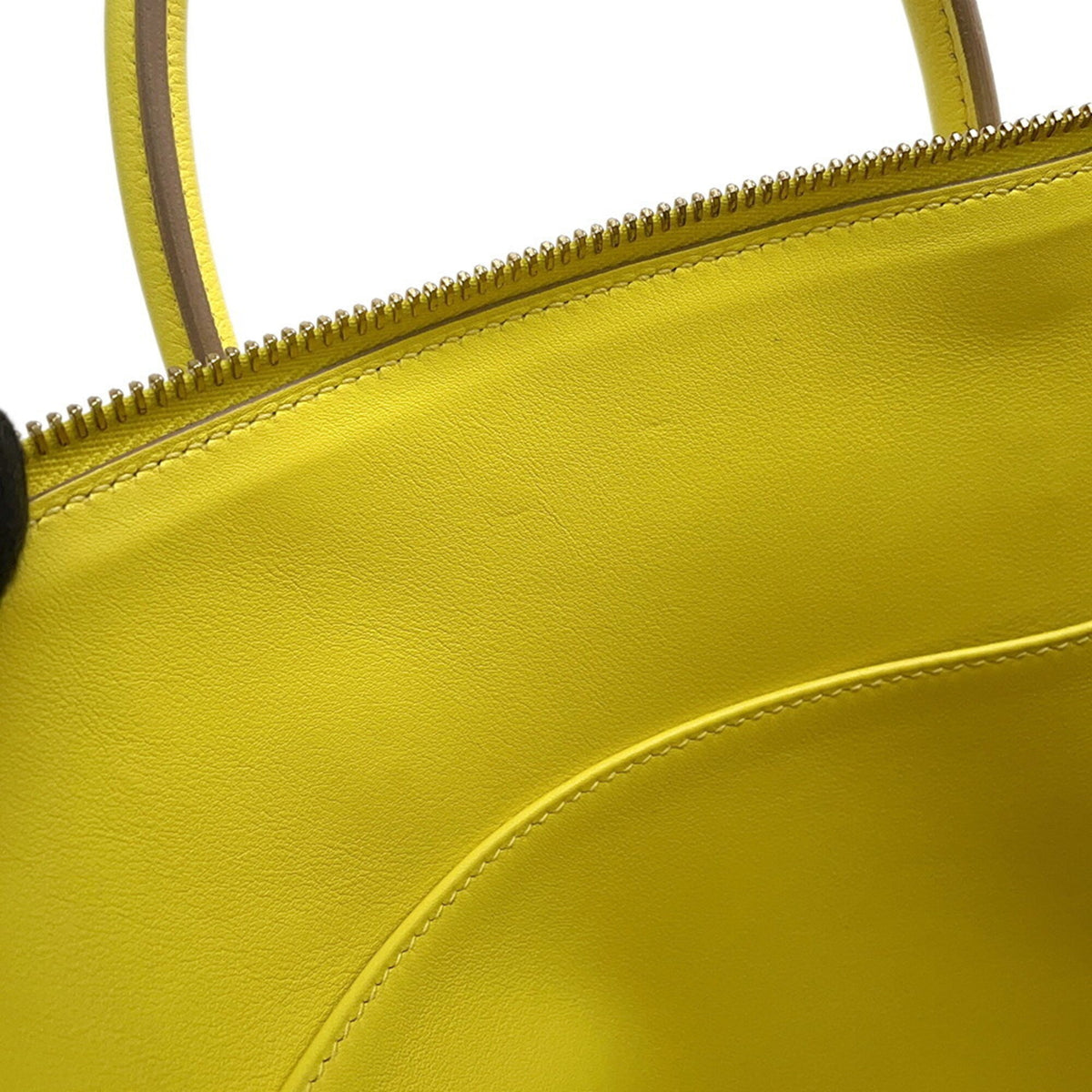 Hermes Bolide Lime Evercalf Leather Handbag (Pre-Owned)