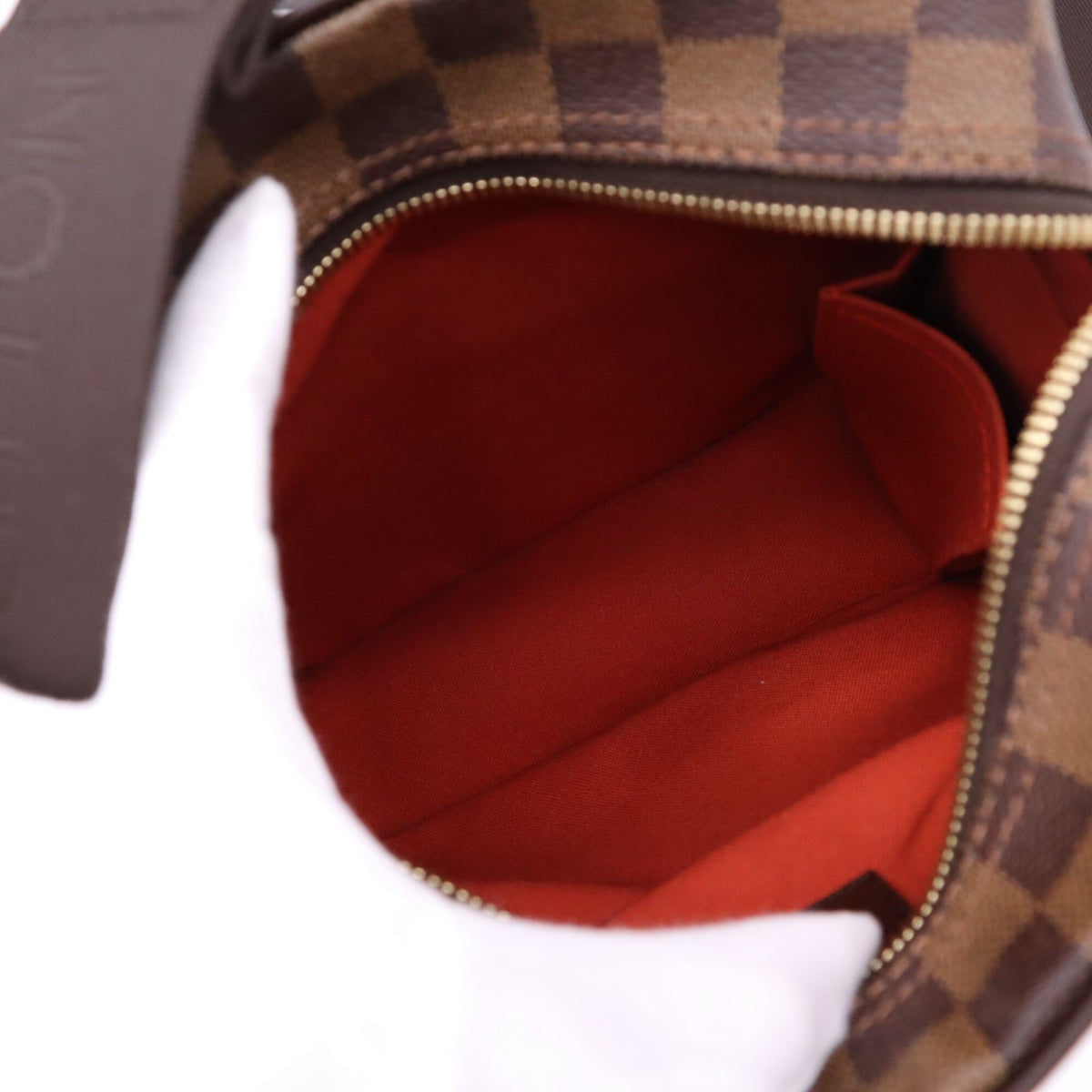 Louis Vuitton Damier Beige Brown Coated Canvas Leather Shoulder Bag (Pre-Owned)