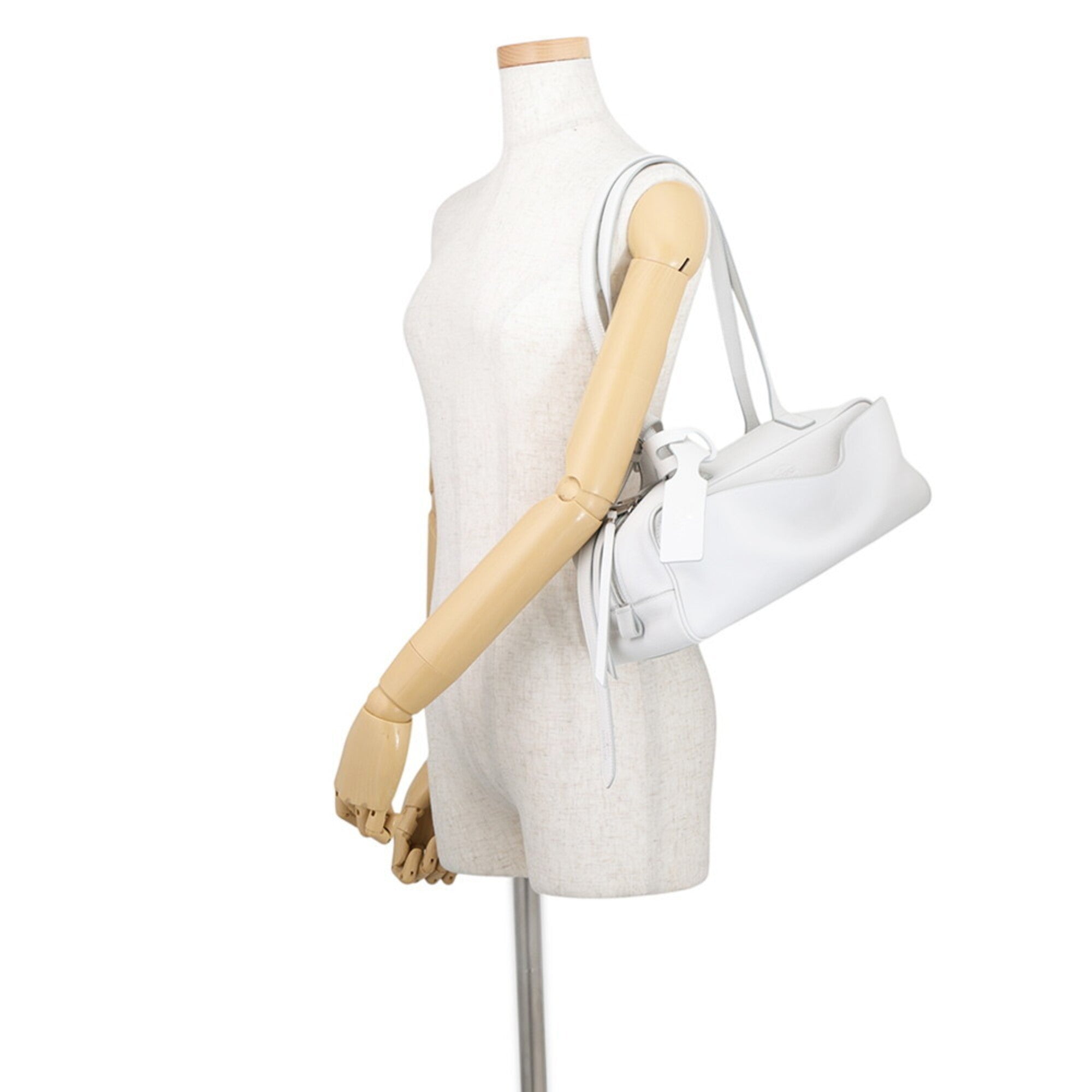 Balenciaga White Leather Handbag Shoulder Bag (Pre-Owned)