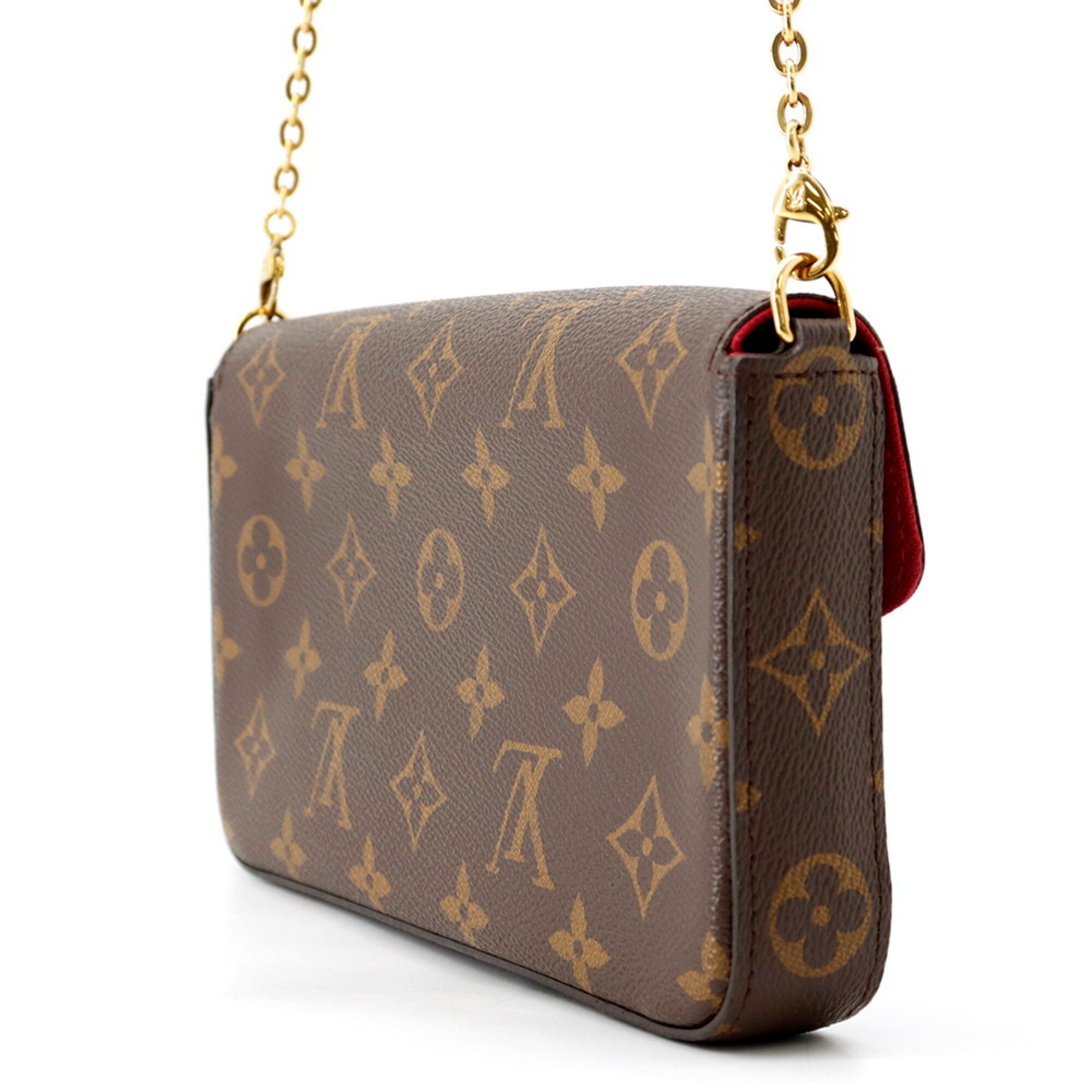 Louis Vuitton Monogram Fuchsia Monogram Chain/Shoulder Wallet (Pre-Owned)