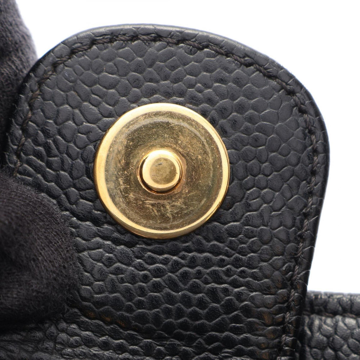 Chanel Black Grained Calfskin Handbag Tote Bag (Pre-Owned)
