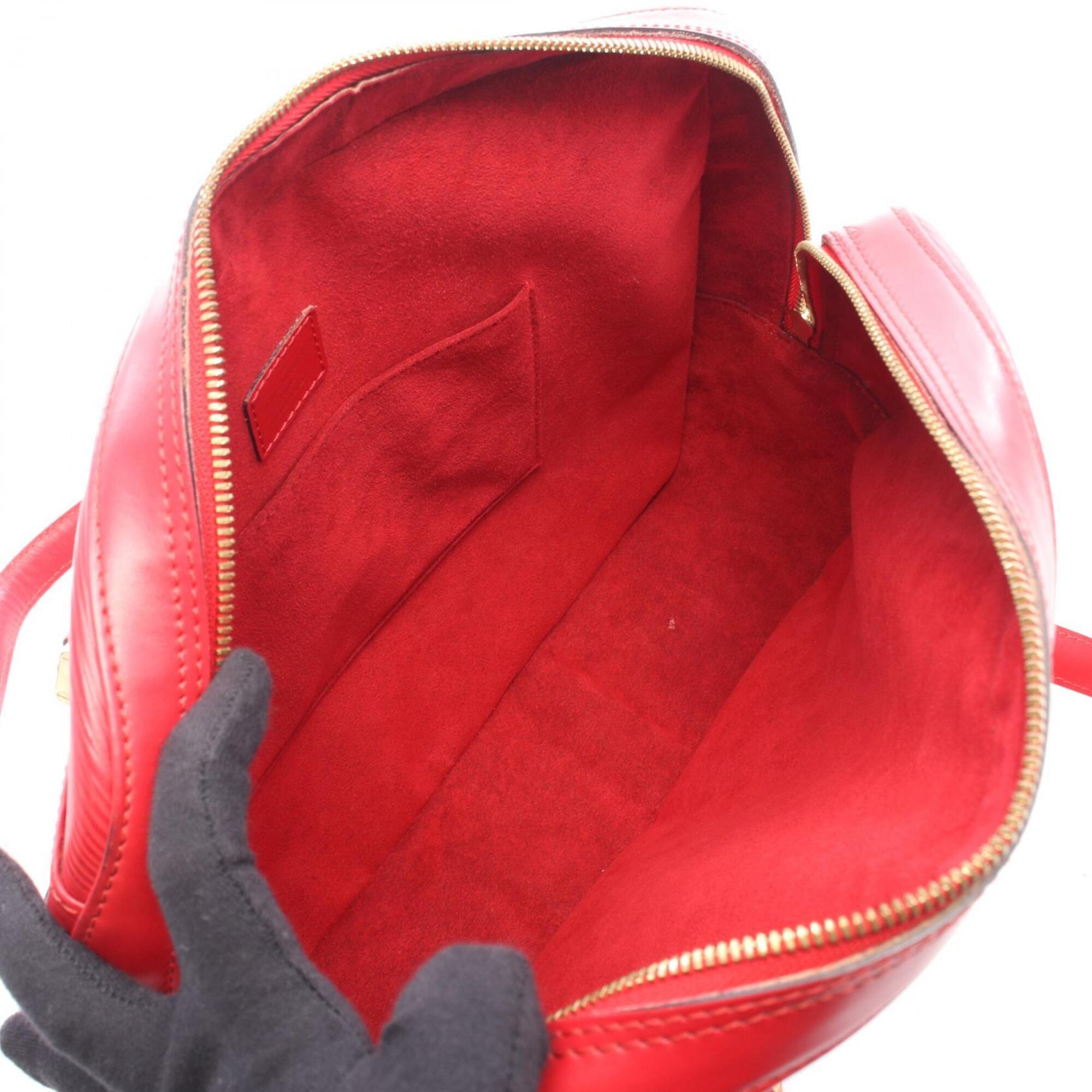 Louis Vuitton Castilian Red Red Color Leather Handbag Shoulder Bag (Pre-Owned)