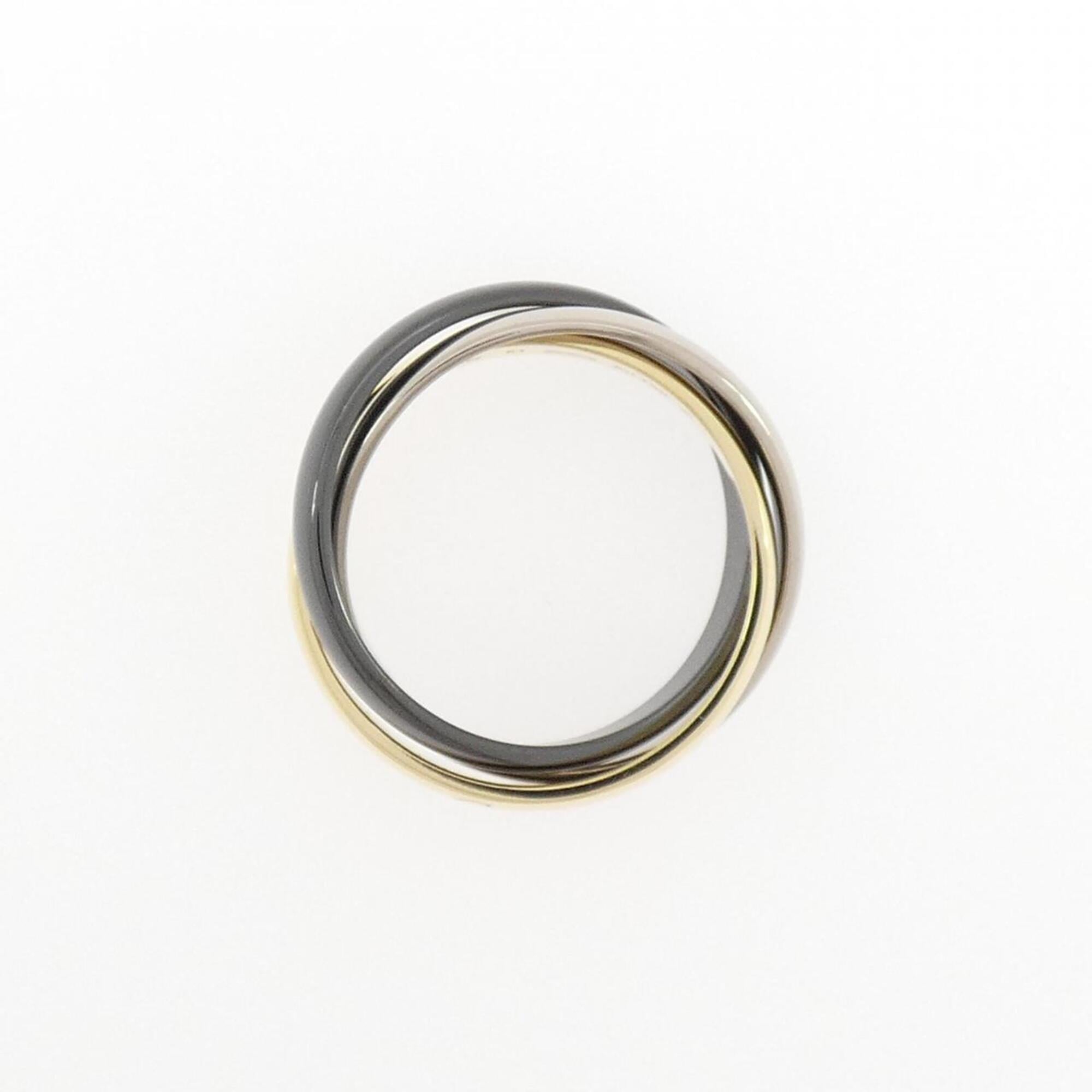 Cartier White Gold Yellow Gold Yellow Gold (18K) White Gold (18K) Ceramic Band Ring (Pre-Owned)