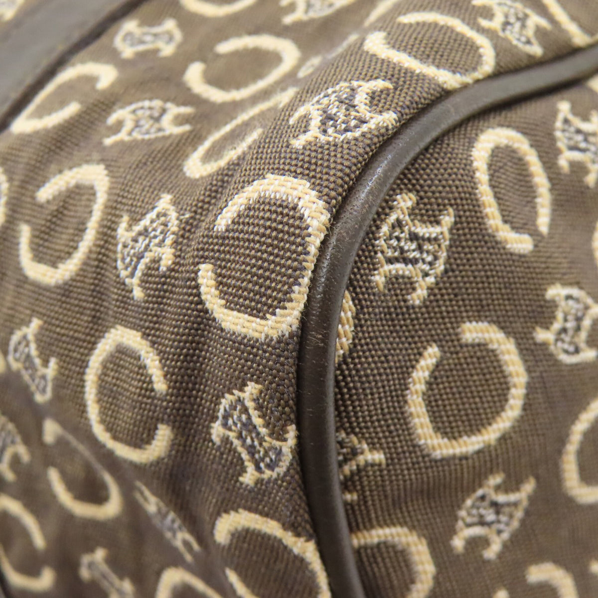 Celine Brown Canvas Boston Bag (Pre-Owned)