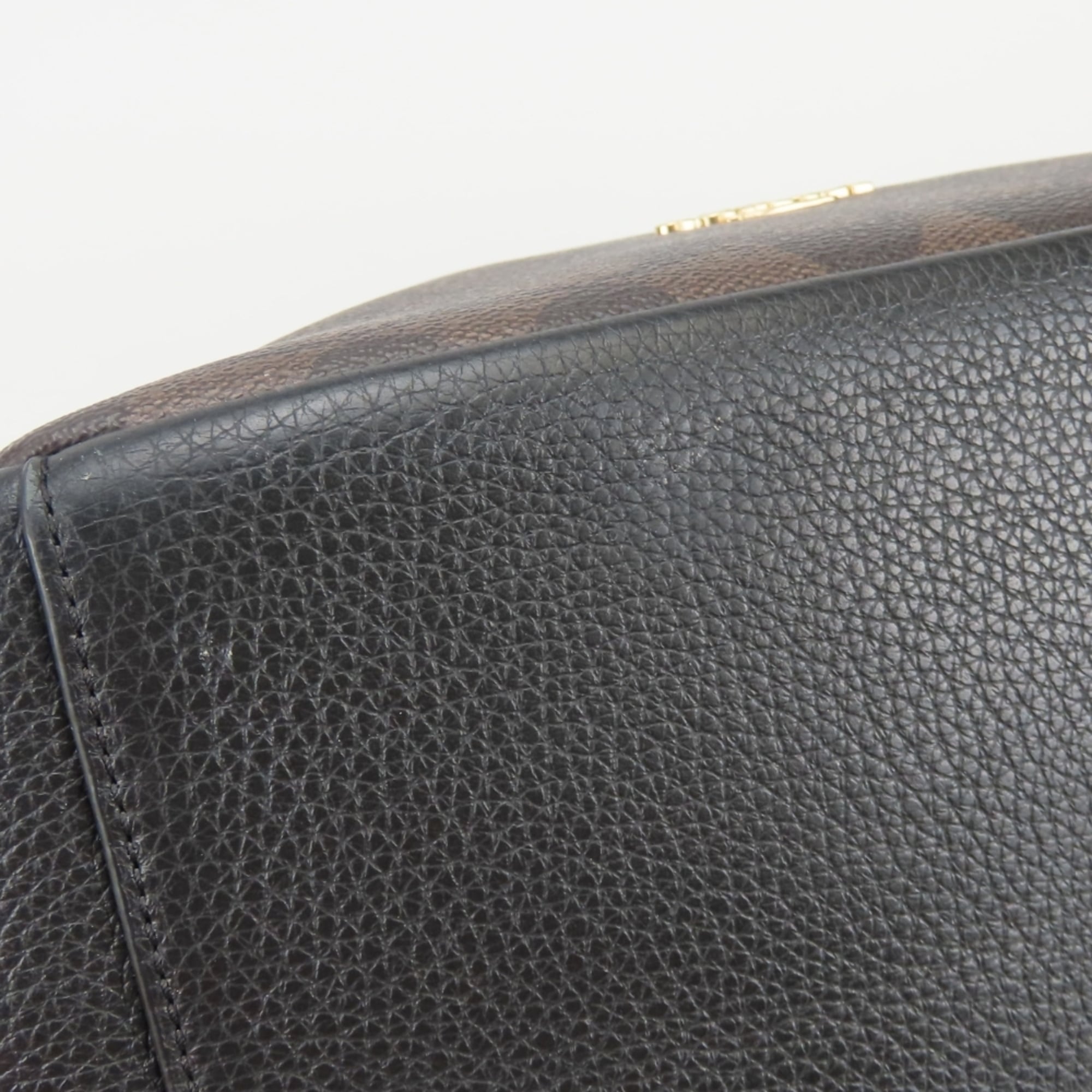 Coach Black Dark Brown Pvc Leather Shoulder Bag (Pre-Owned)