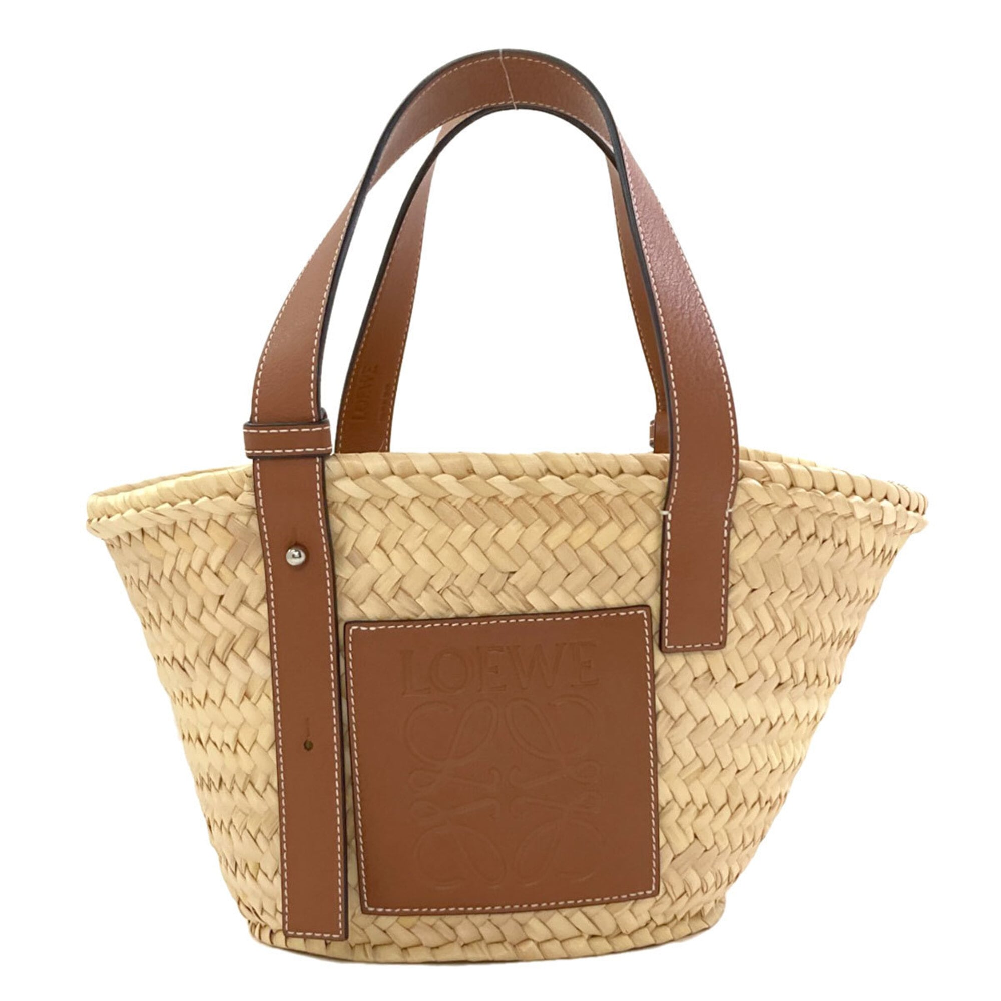 Loewe Brown Leather Basket Tote Bag (Pre-Owned)