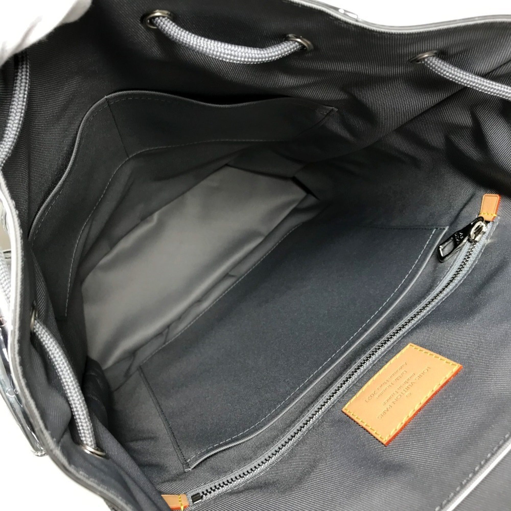 Louis Vuitton Silver Leather Backpack (Pre-Owned)