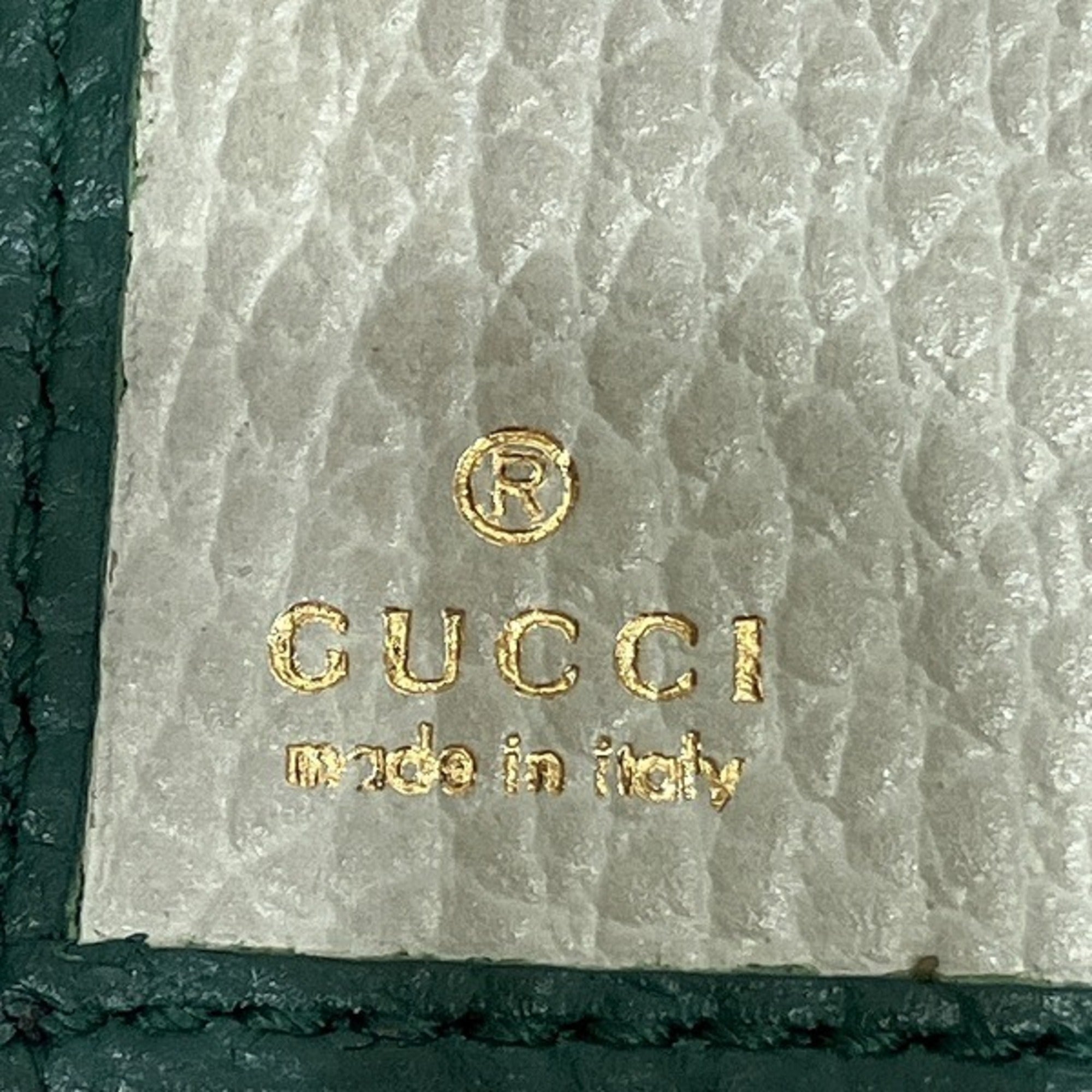Gucci Green Leather Wallet (Bi-Fold) (Pre-Owned)