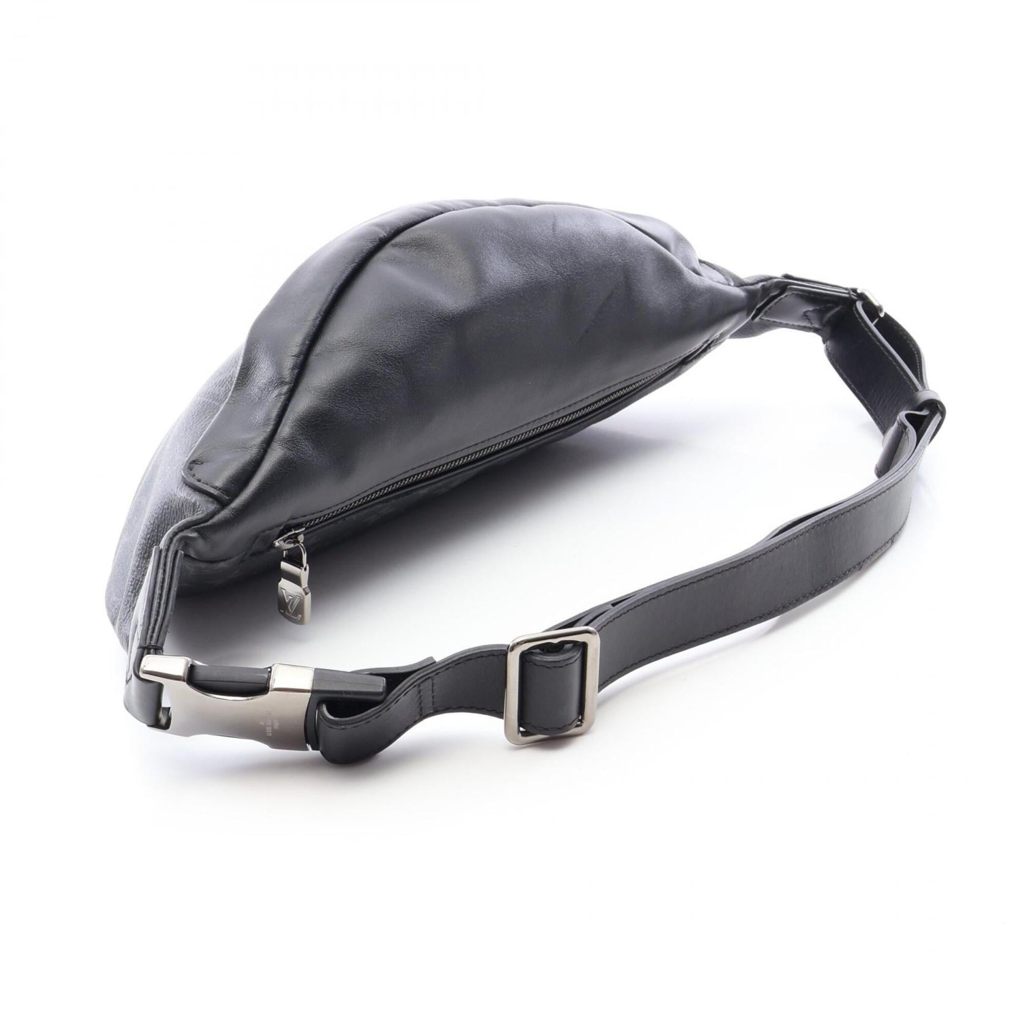 Louis Vuitton Black Monogram Eclipse Leather Fanny Pack Handbag (Pre-Owned)