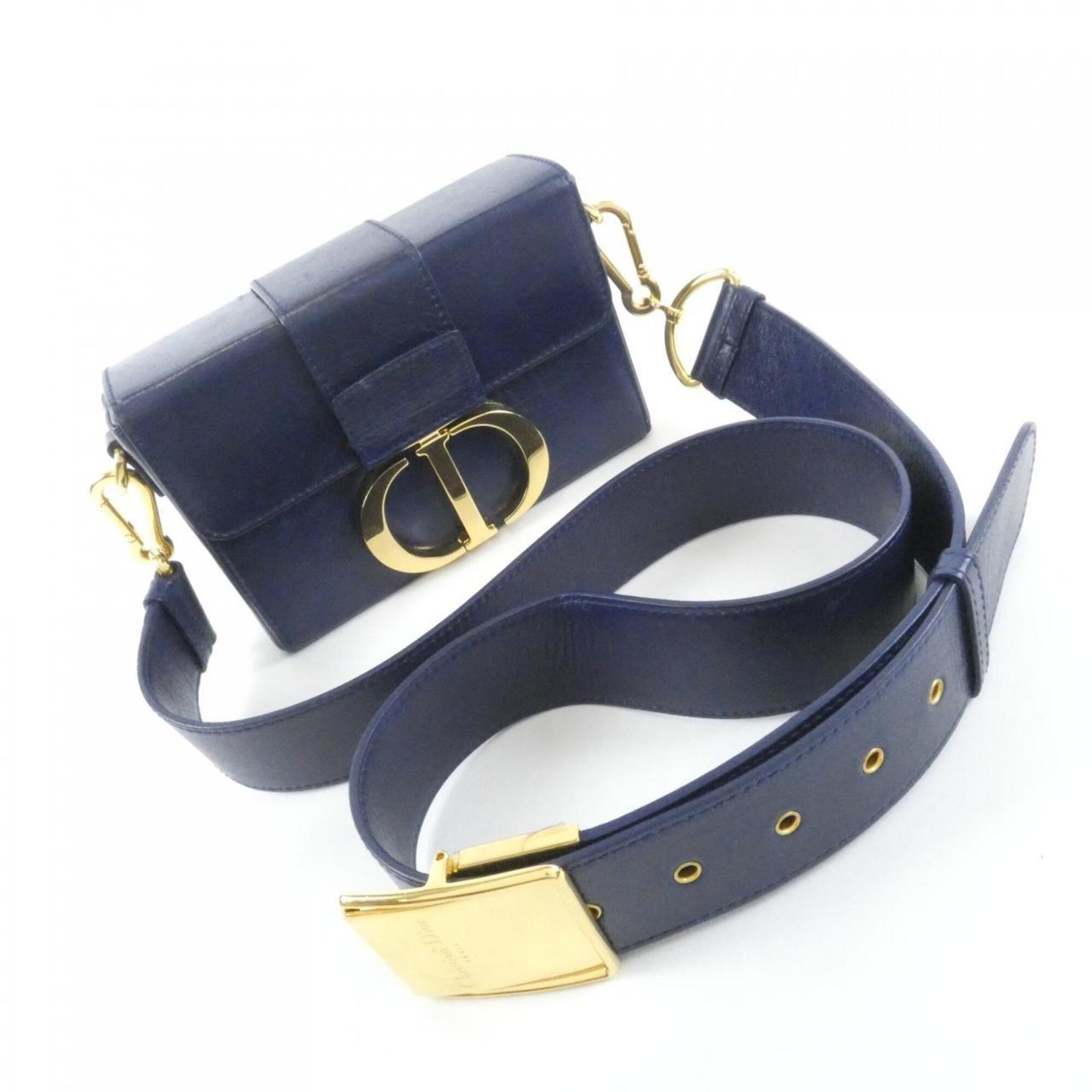 Christian Dior Blue Leather Shoulder Bag (Pre-Owned)