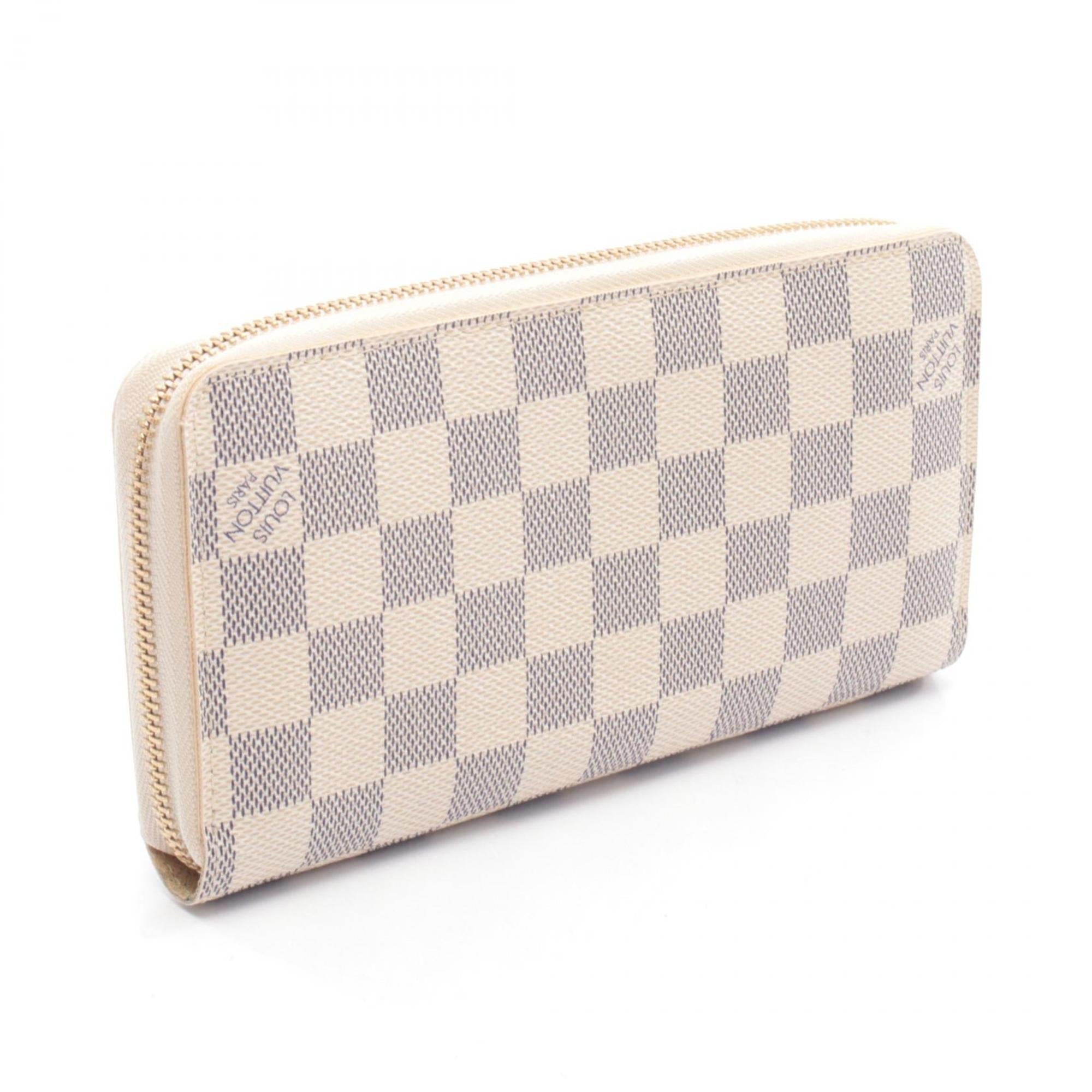 Louis Vuitton Damier Azur White Coated Canvas Long Wallet (Bi-Fold) (Pre-Owned)
