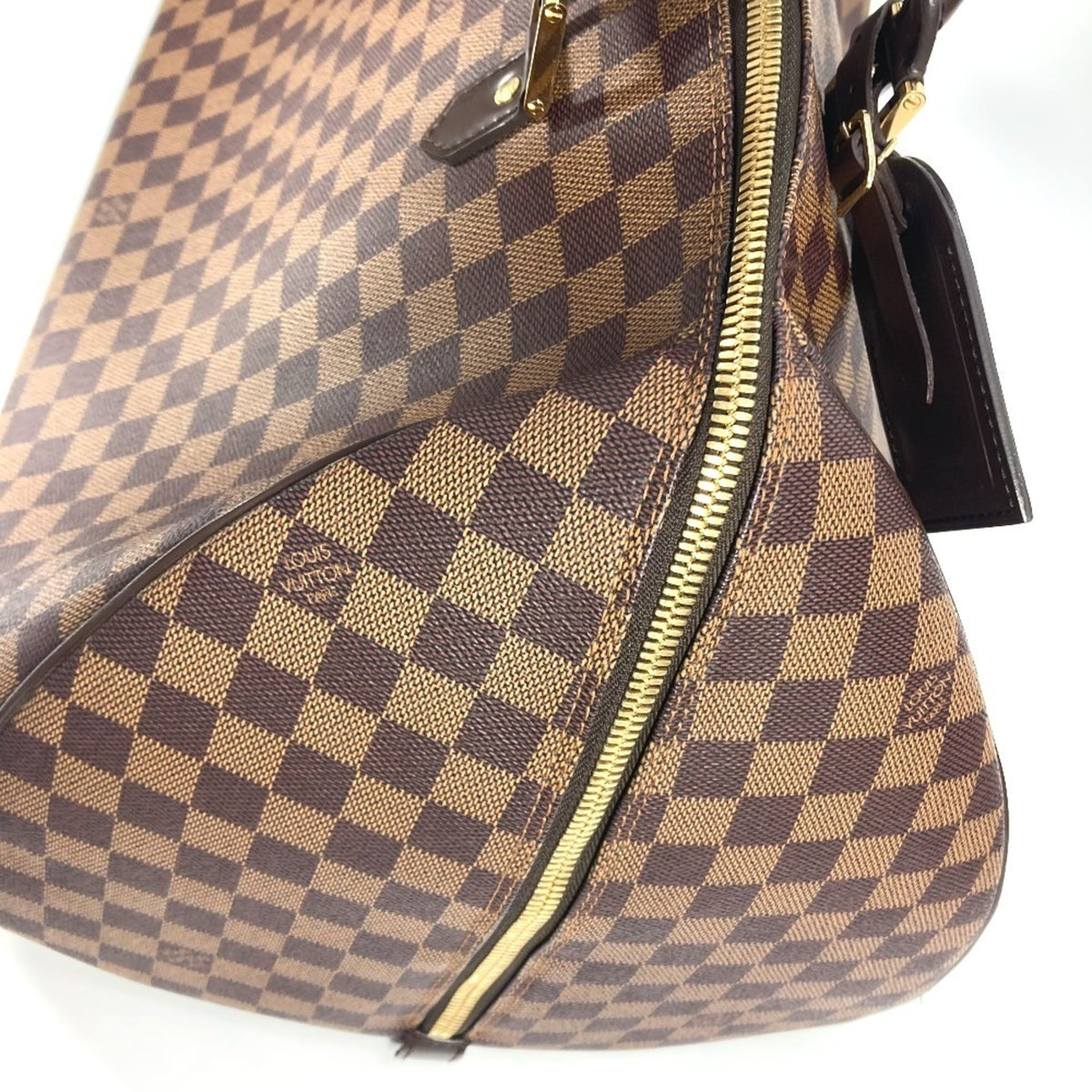 Louis Vuitton Brown Damier Canvas Ebene Damier Canvas Boston Bag (Pre-Owned)