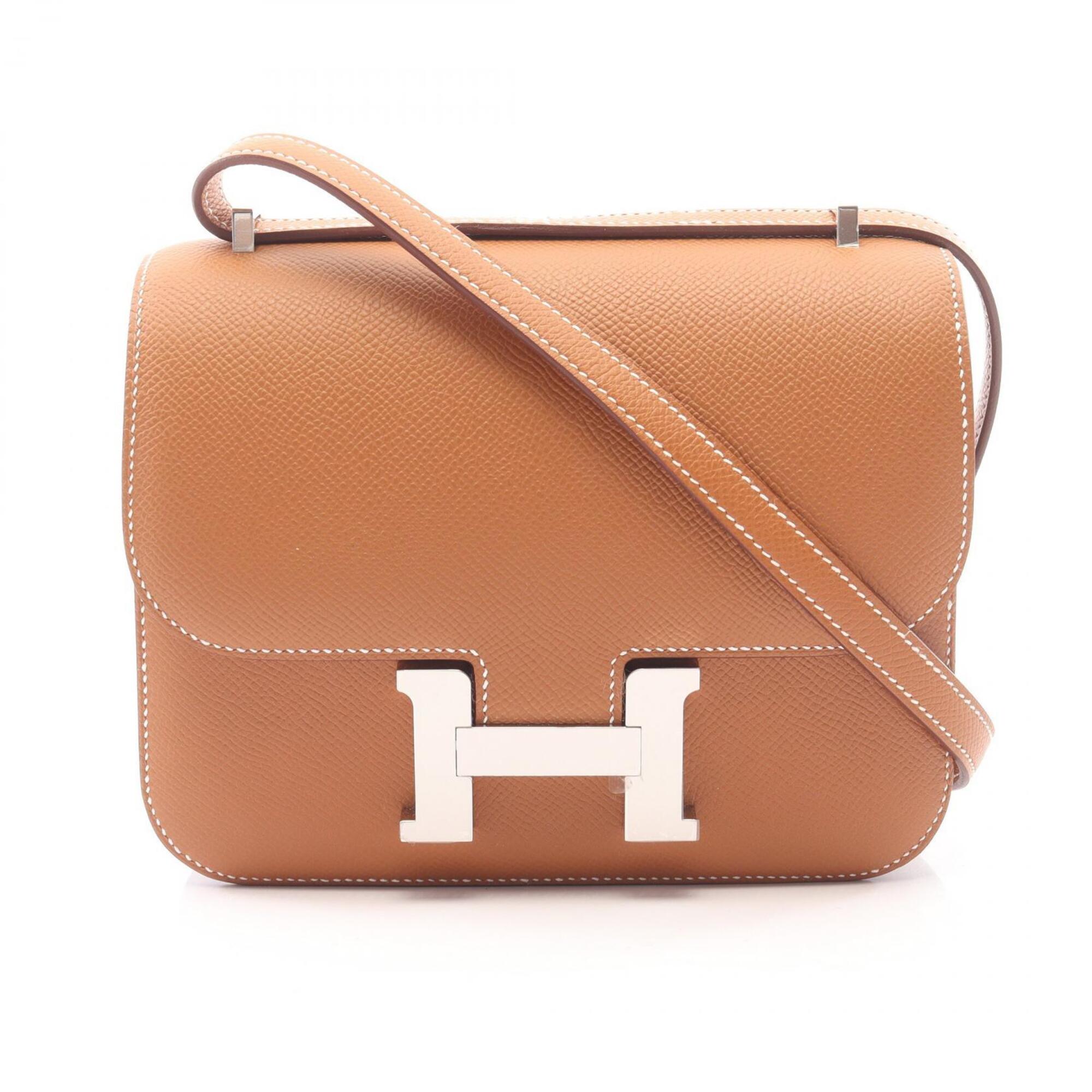 Hermes Brown Epsom Leather Shoulder Bag (Pre-Owned)