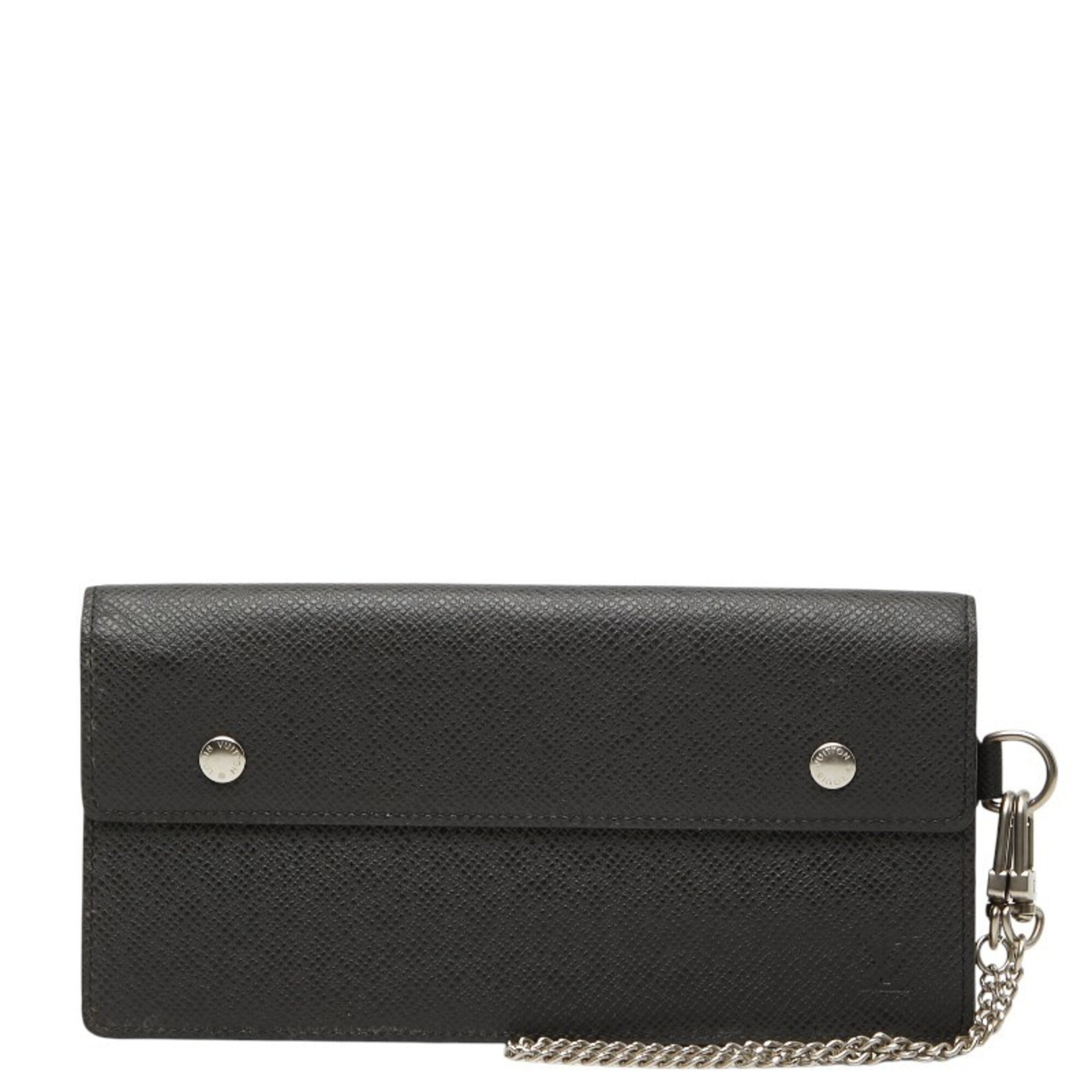 Louis Vuitton Ardoise Black Pvc Leather Long Wallet (Bi-Fold) (Pre-Owned)