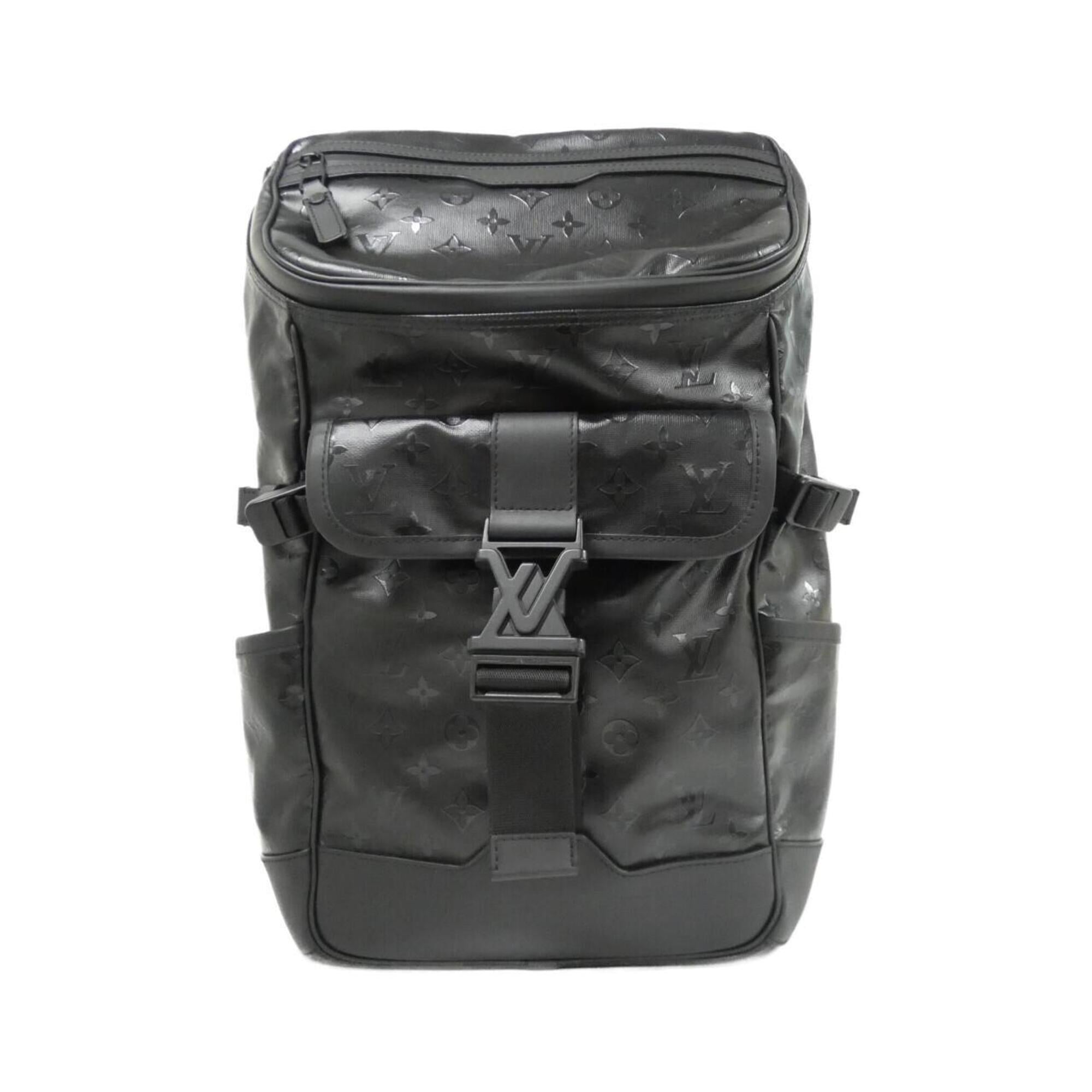 Louis Vuitton Monogram Black Coated Canvas Backpack (Pre-Owned)