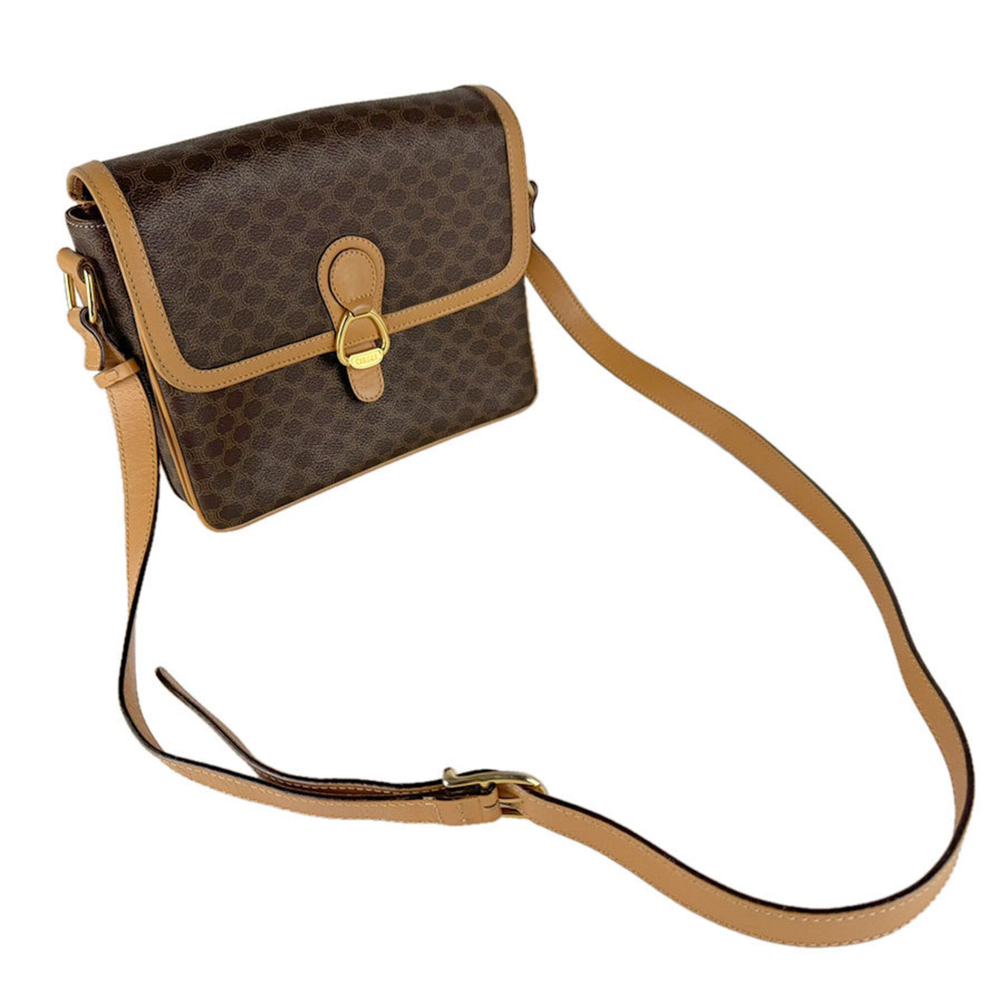 Celine Brown Pvc Leather Shoulder Bag (Pre-Owned)