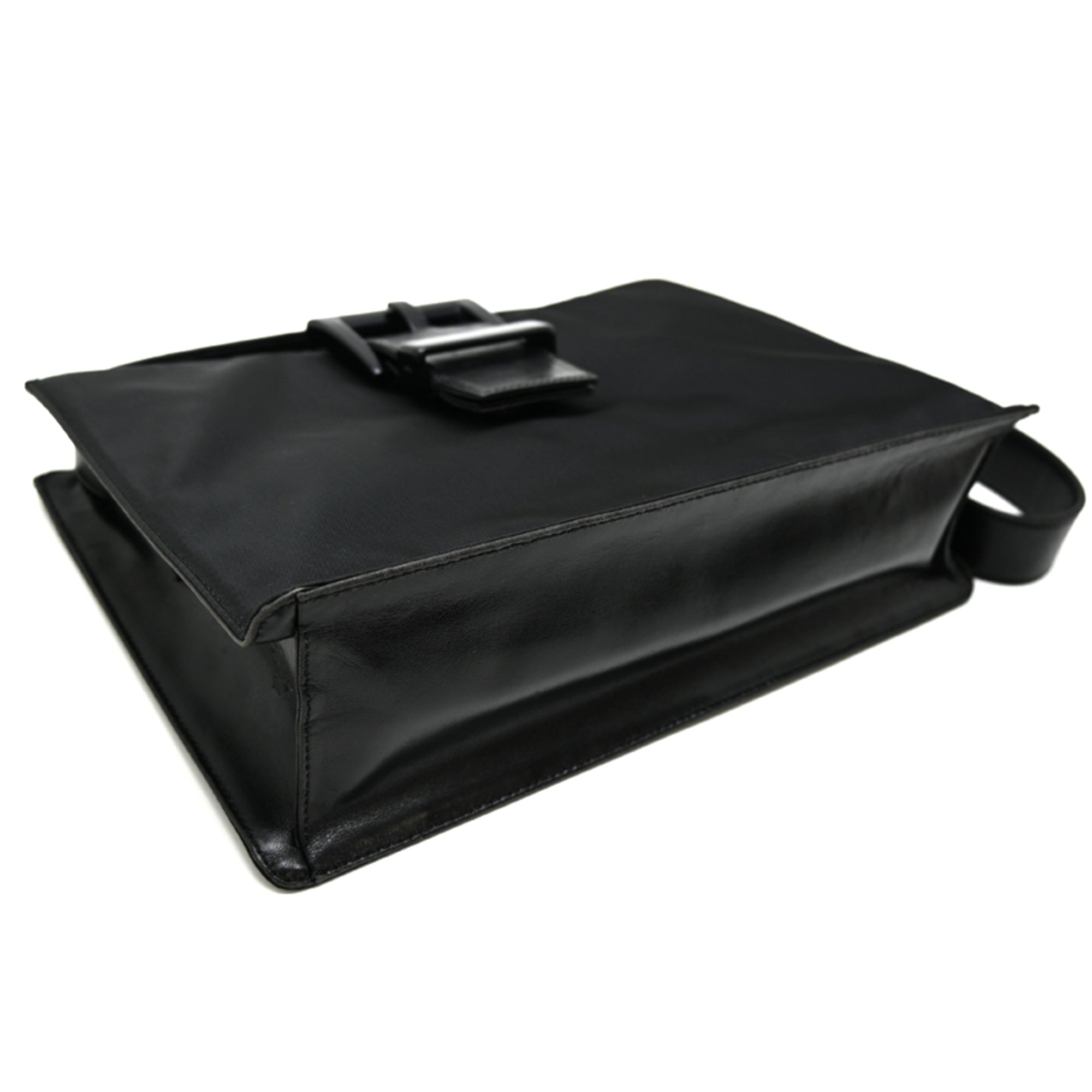 Prada Black Nylon Leather Shoulder Bag (Pre-Owned)