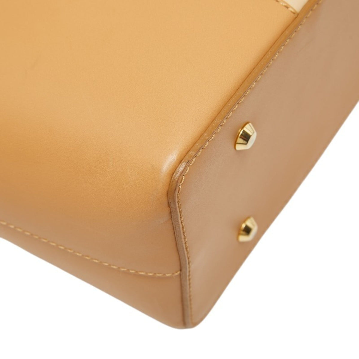 Burberry Beige Leather Handbag Tote Bag (Pre-Owned)