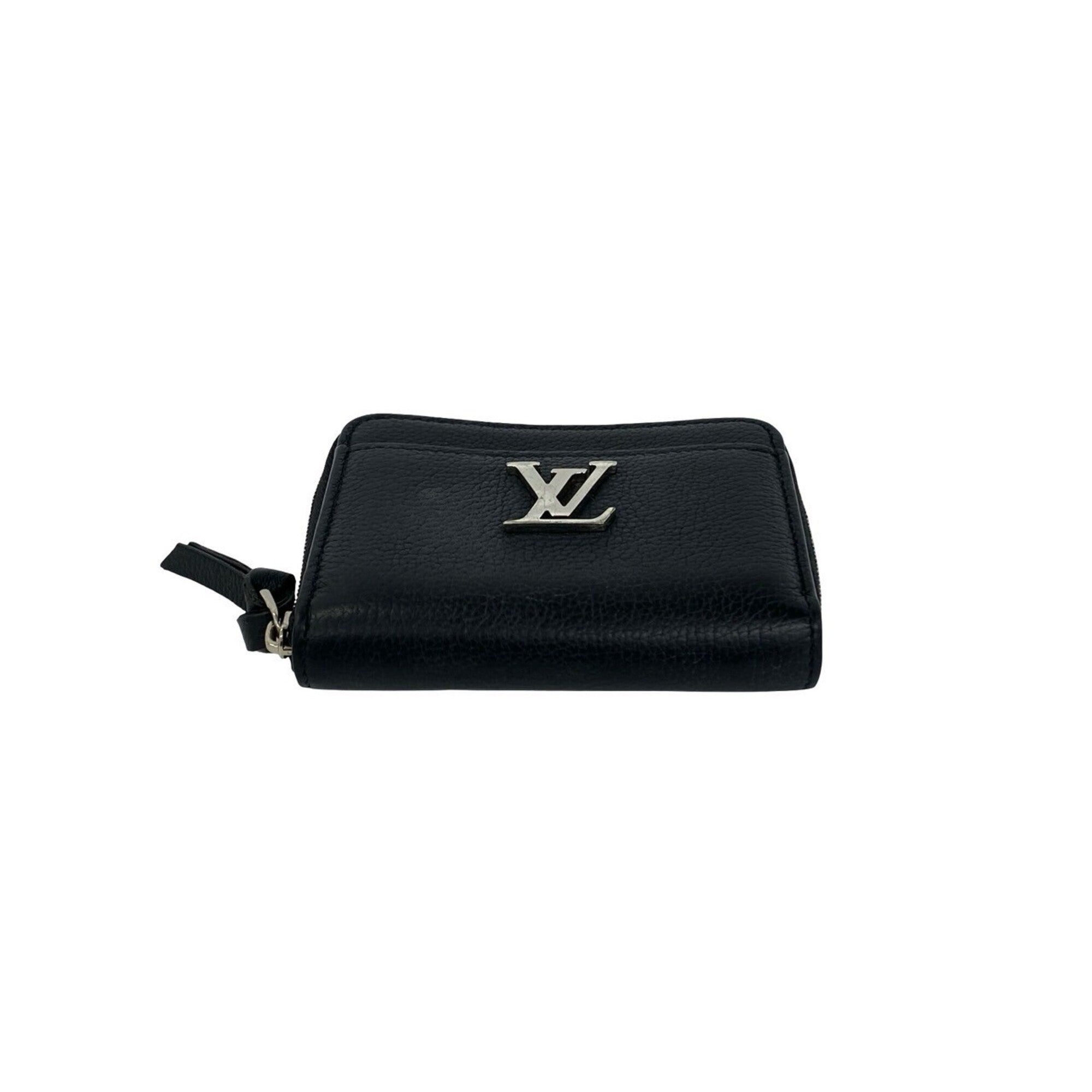 Louis Vuitton Black Leather Coin Purse/Coin Case (Pre-Owned)